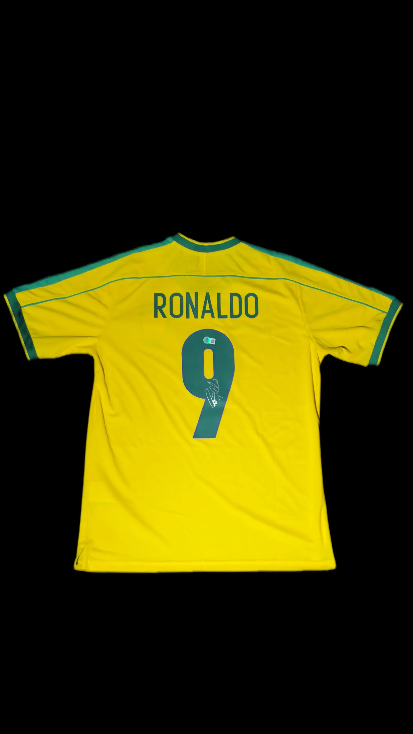 Ronaldo Fenômeno autógrafo – camisa Brasil, Ronaldo Fenômeno