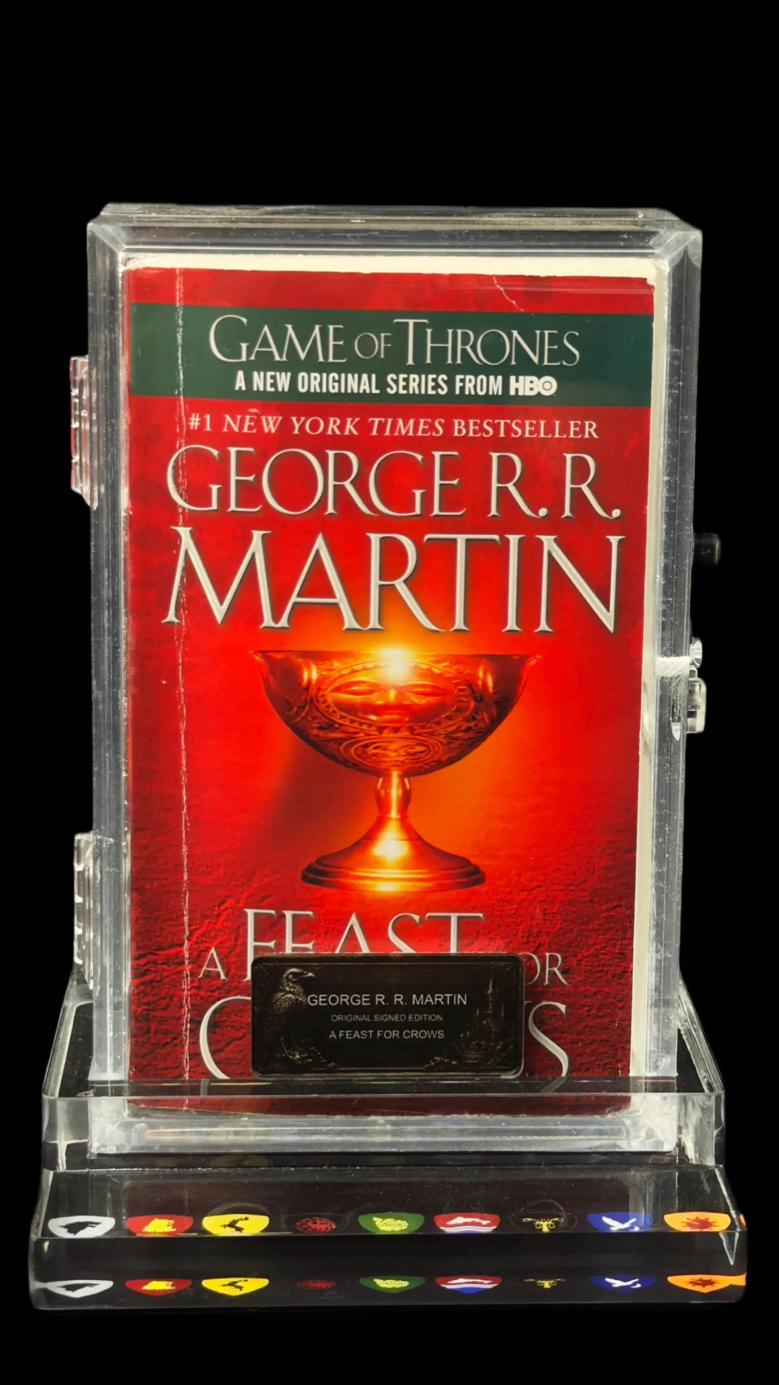 George R. R. Martin autógrafo – Livro Game of Thrones: A Feast for Crows, George R. R. Martin