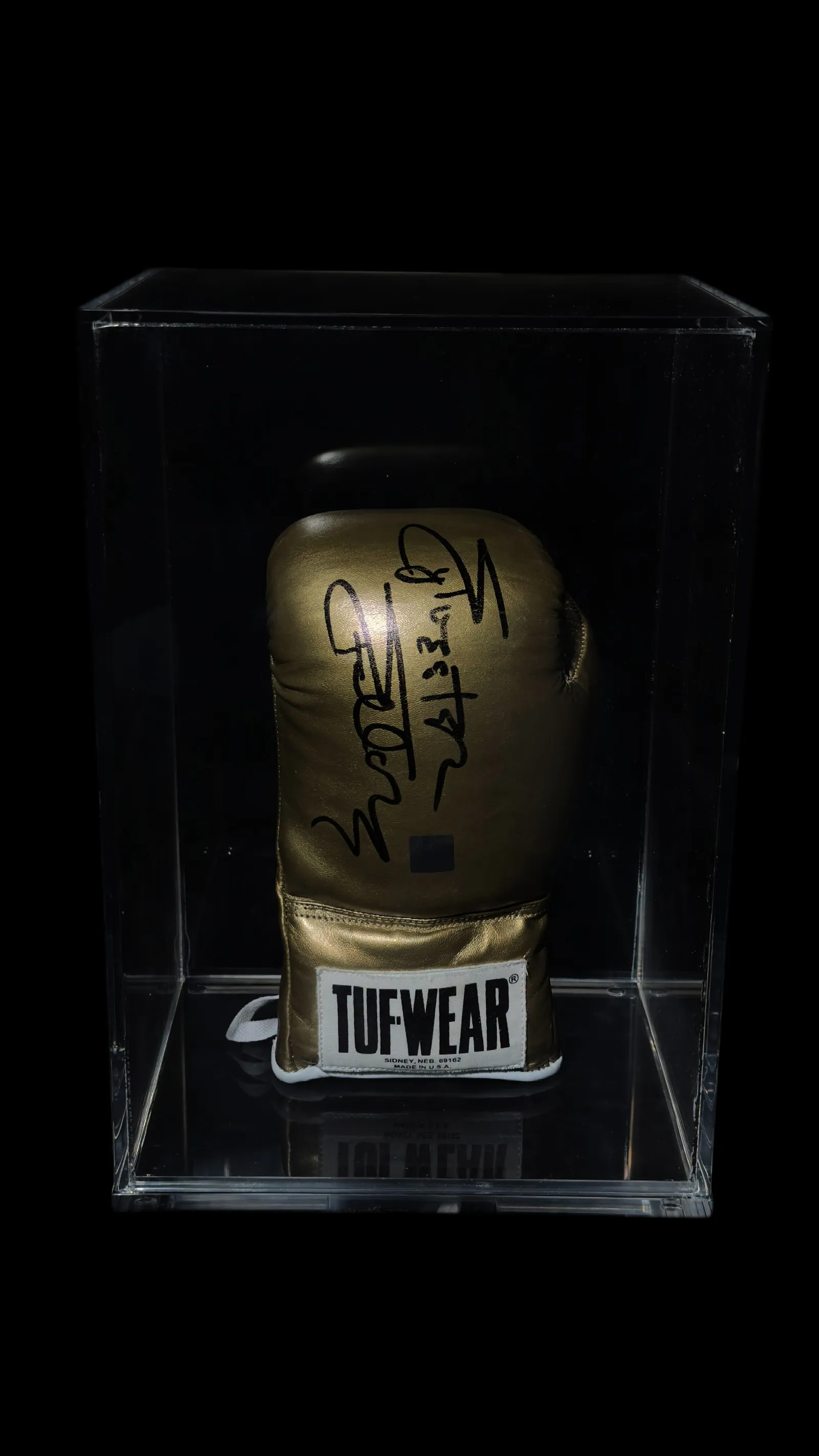 Sylvester Stallone – luva de boxe dourada autografada, Sylvester Stallone