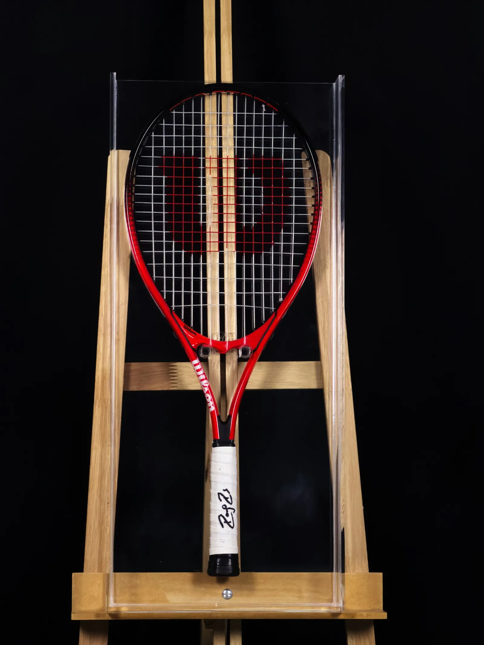 Roger Federer autógrafo – raquete de tênis, Roger Federer