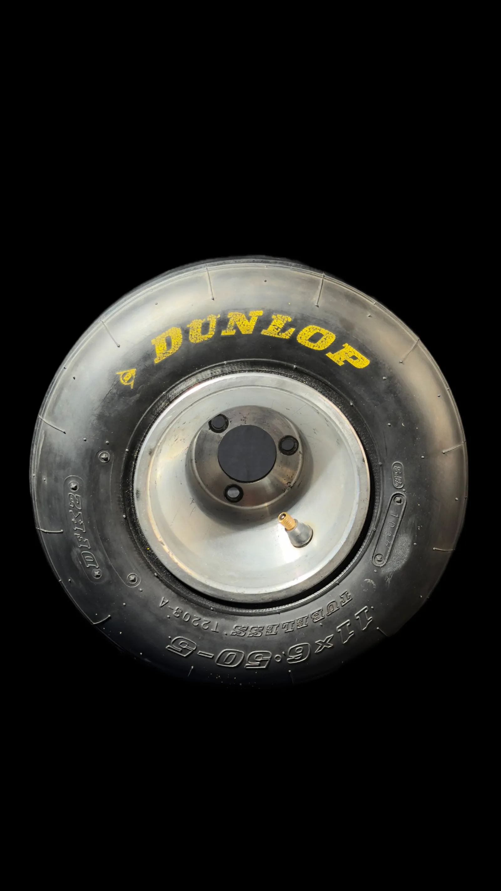 Ayrton Senna e outras assinaturas – pneu de kart Dunlop, Ayrton Senna