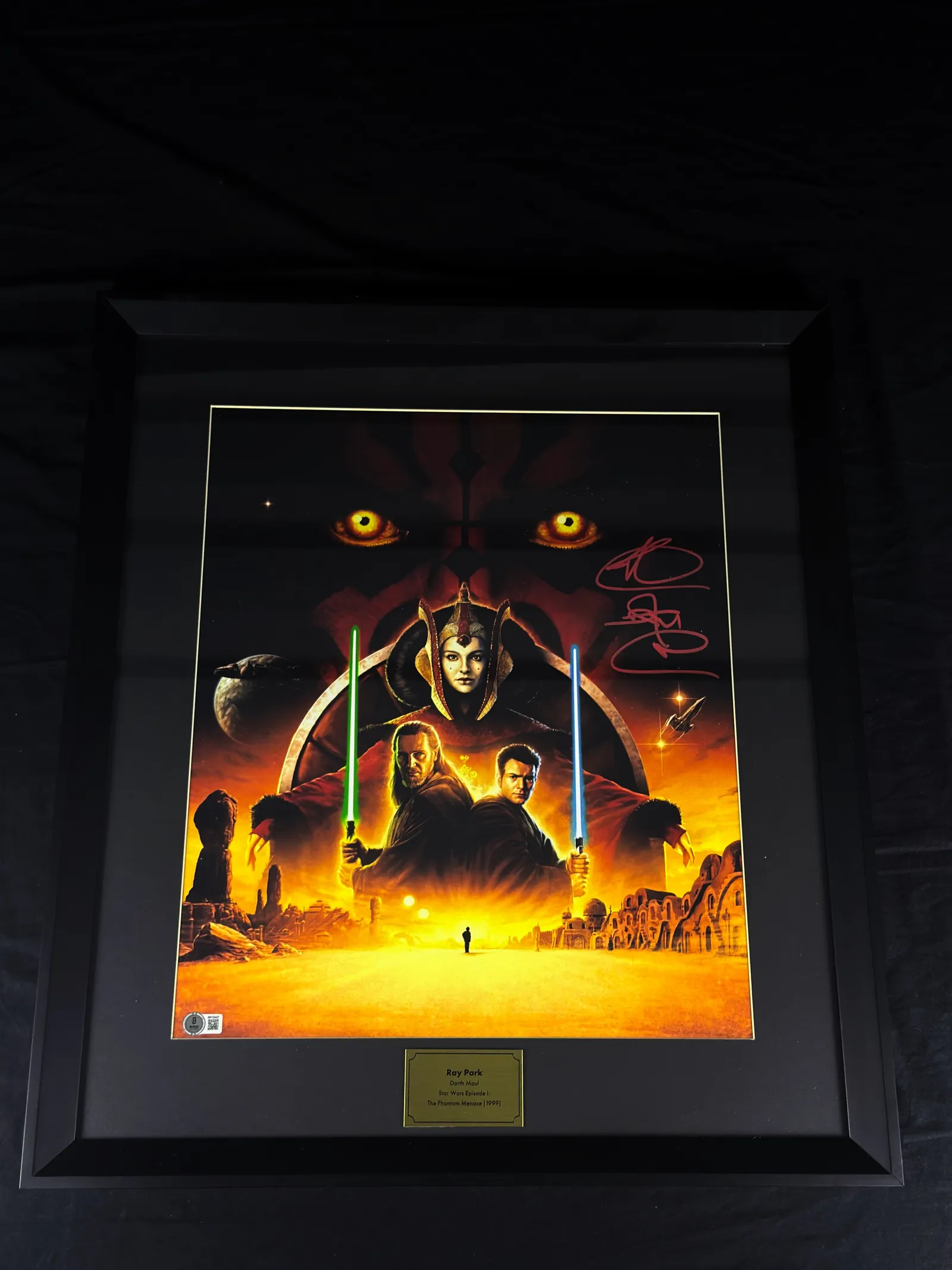 Ray Park autógrafo – foto emoldurada "Star Wars: Episode I – The Phantom Menace (1999)", Ray Park