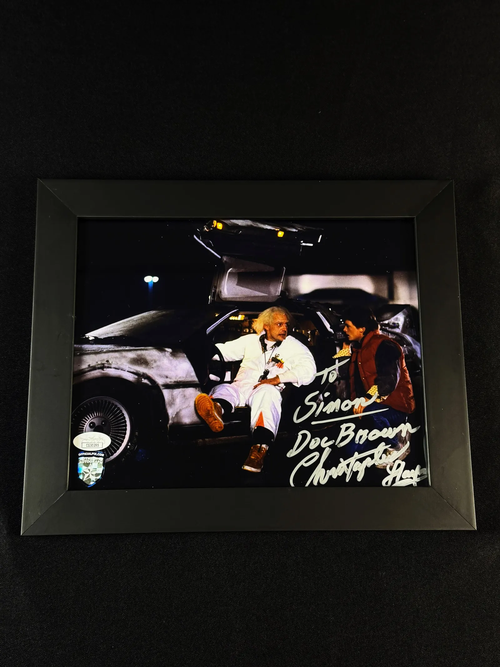 Christopher Lloyd autógrafo quadro – De Volta para o Futuro, Christopher Lloyd