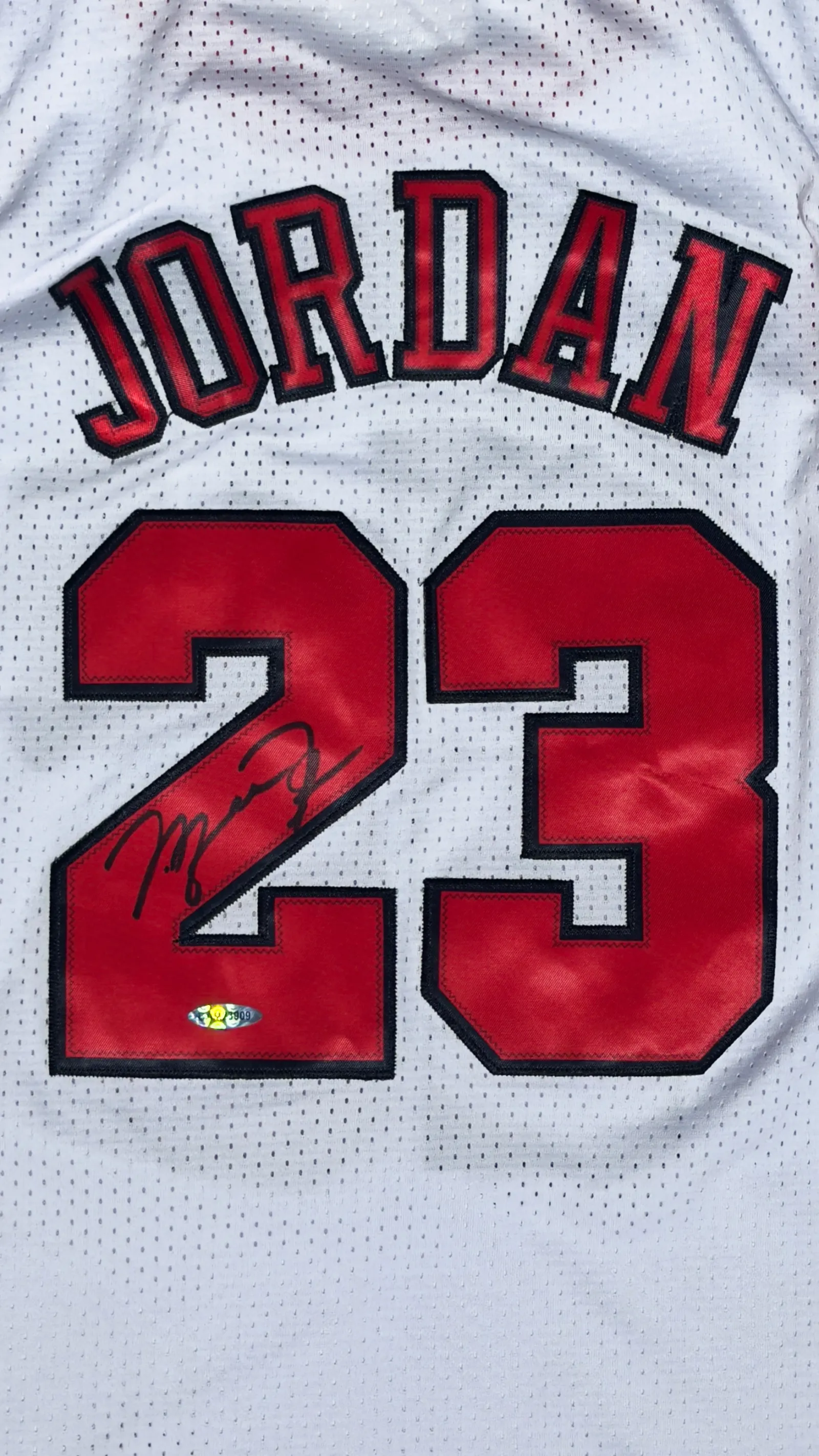 Michael Jordan autógrafo – Camisa Chicago Bulls 1997-98, Michael Jordan