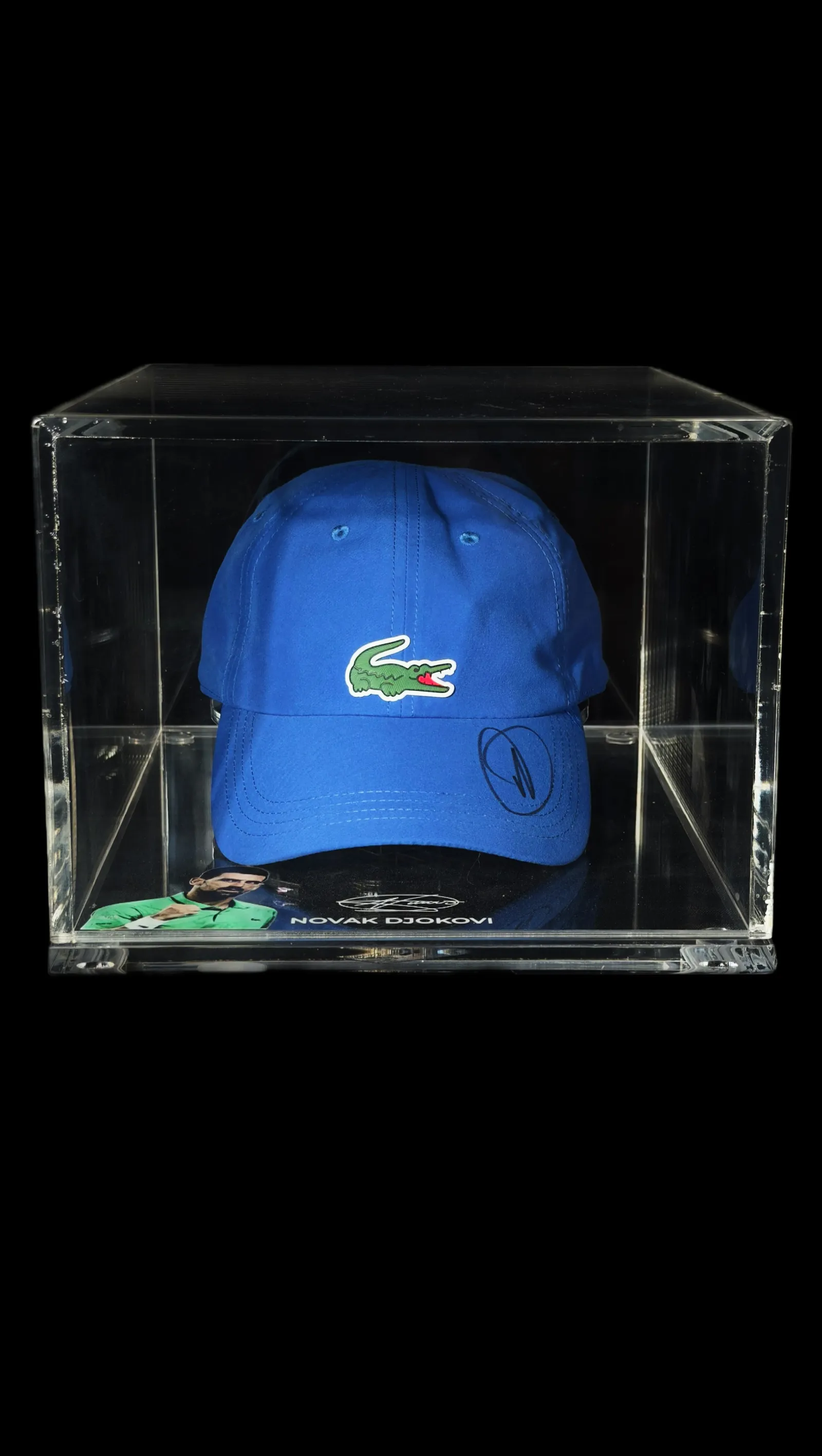 Novak Djokovic autógrafo – boné Lacoste, Novak Djokovic