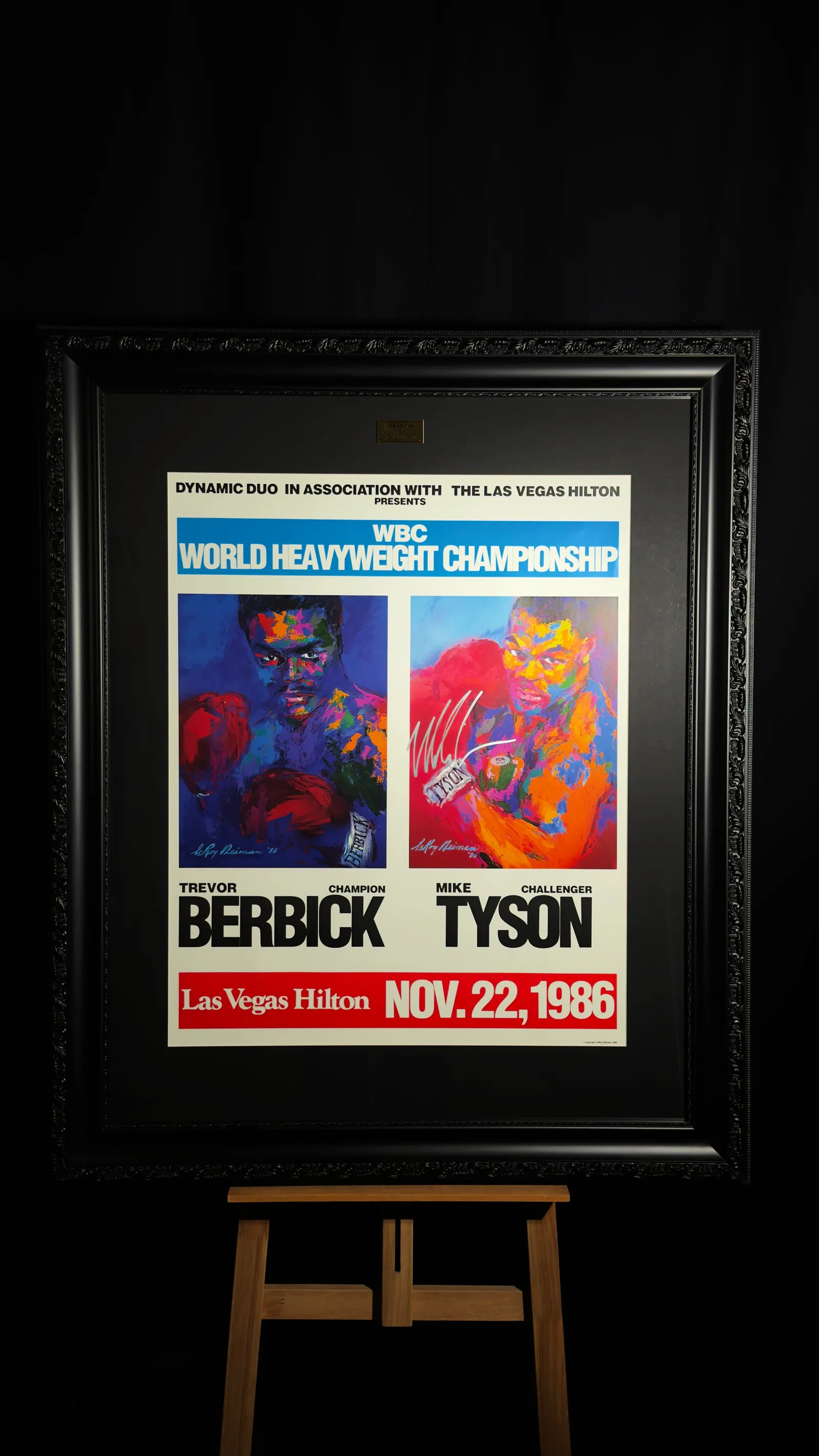 Mike Tyson autógrafo – Pôster WBC World Heavyweight Championship 1986, Mike Tyson