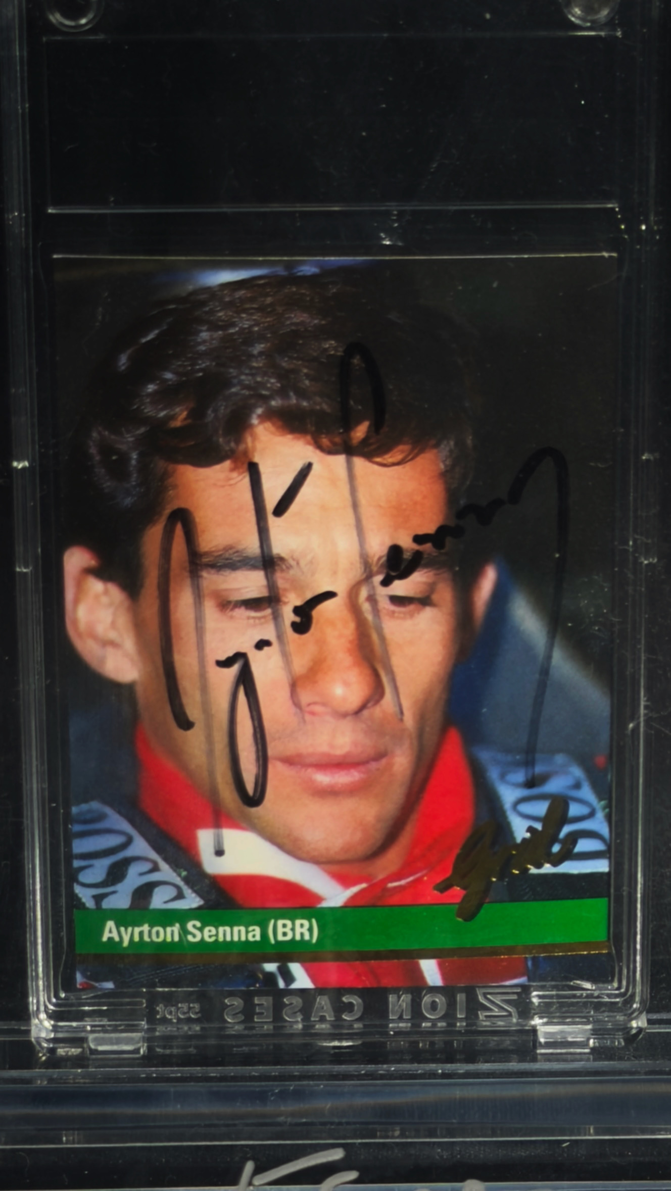Ayrton Senna autógrafo – card grid Motorcard 1992, Ayrton Senna