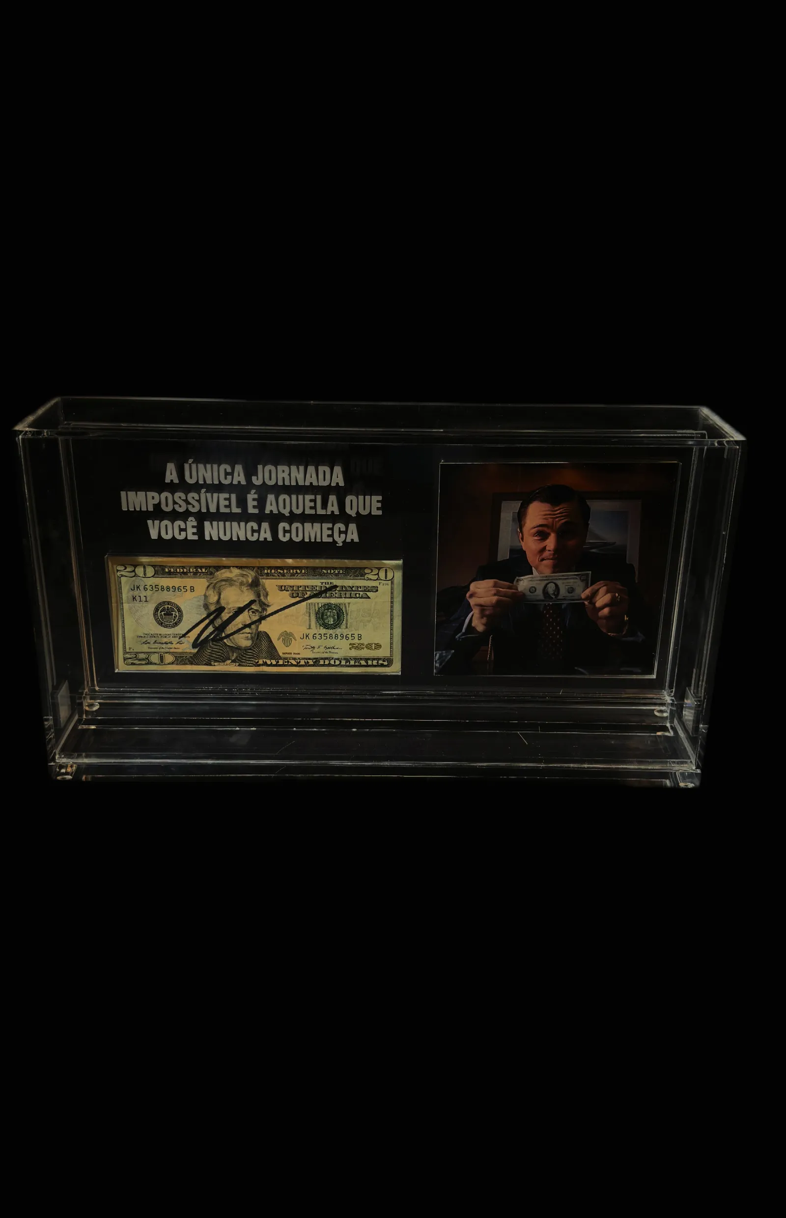 Jordan Belfort autógrafo – cédula de US$20 “O Lobo de Wall Street”, Jordan Belfort