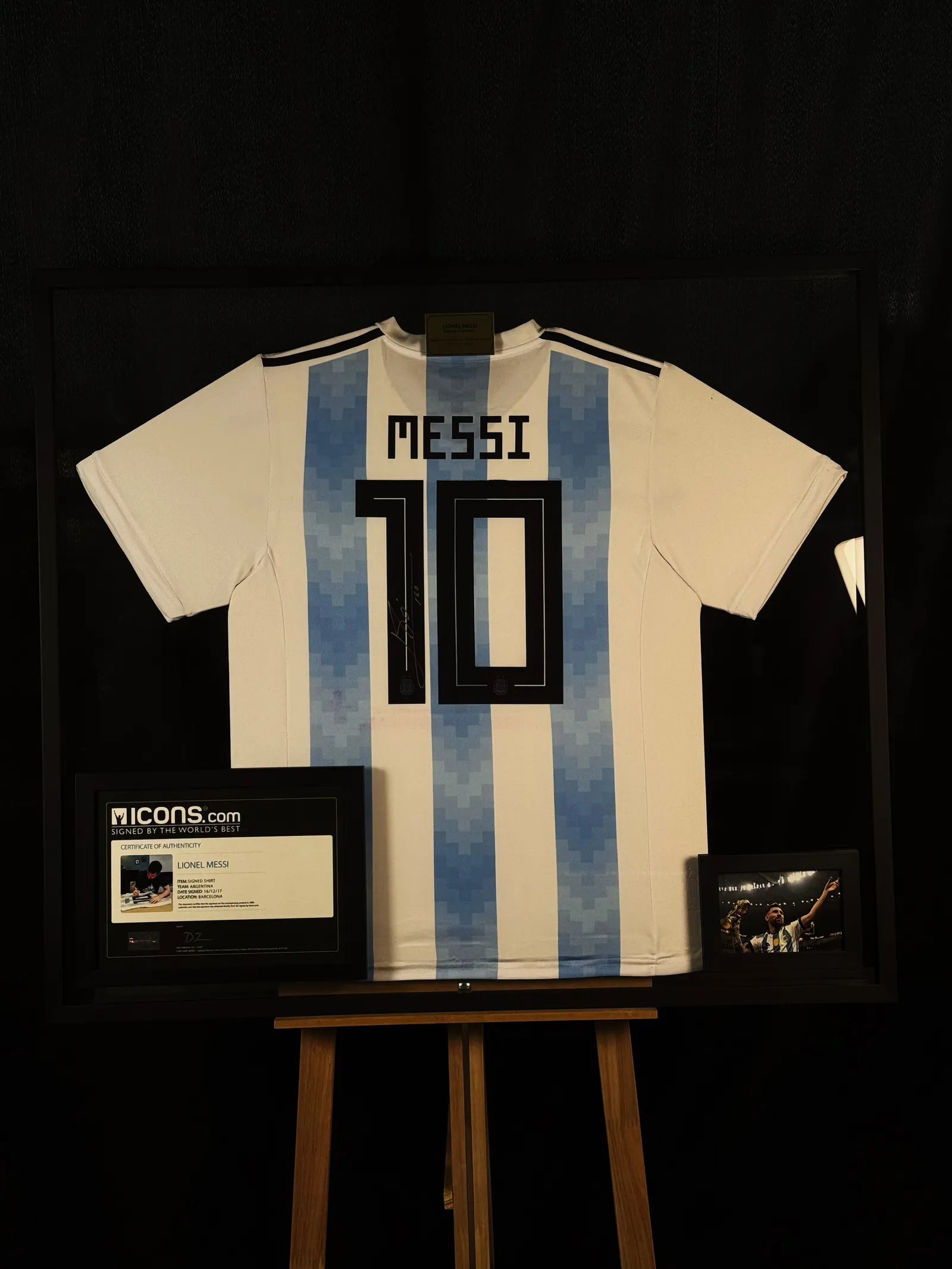 Lionel Messi autógrafo – camiseta da Seleção Argentina, Lionel Messi