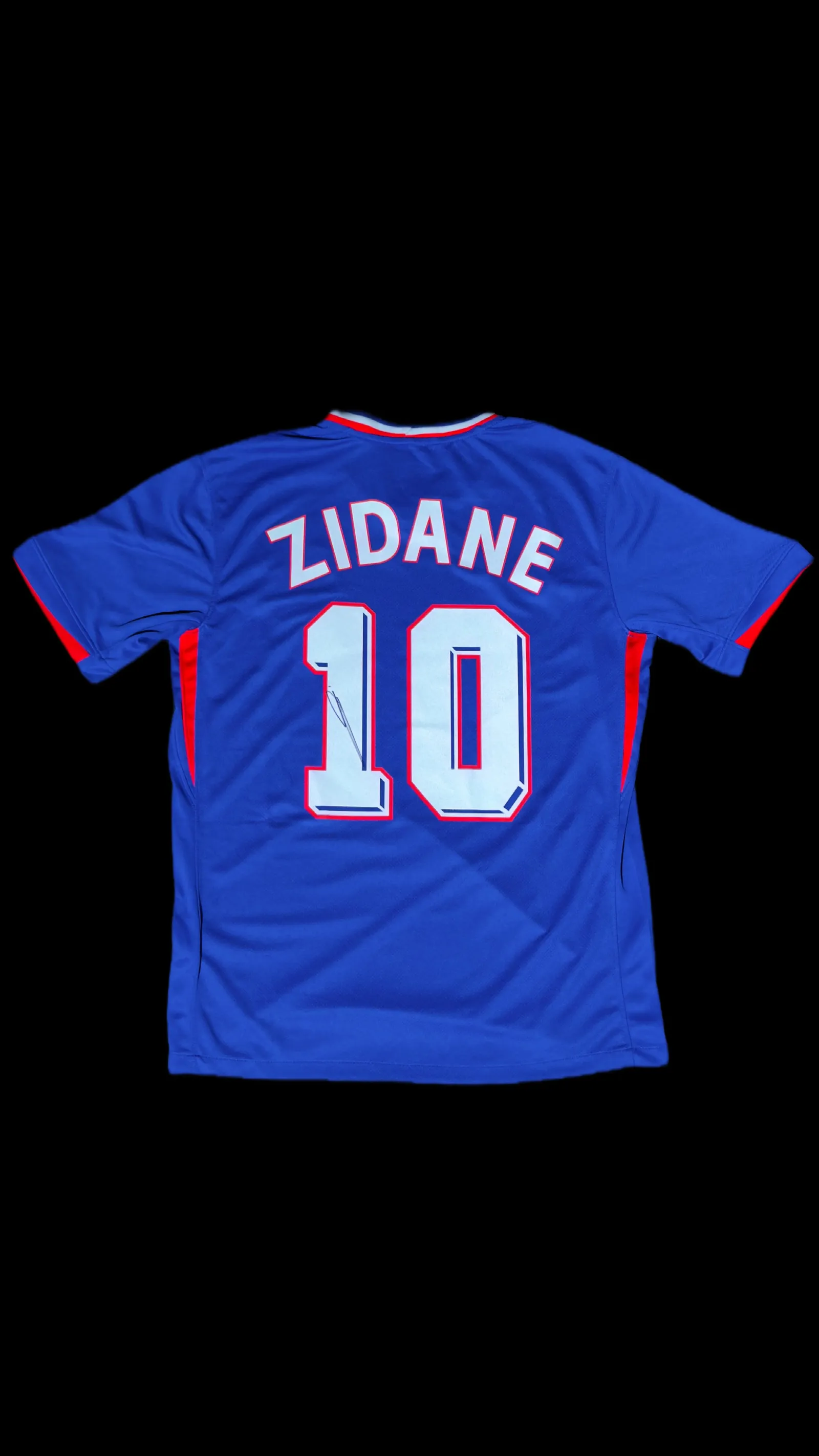 Zinédine Zidane autógrafo – camisa França 10, Zinedine Zidane