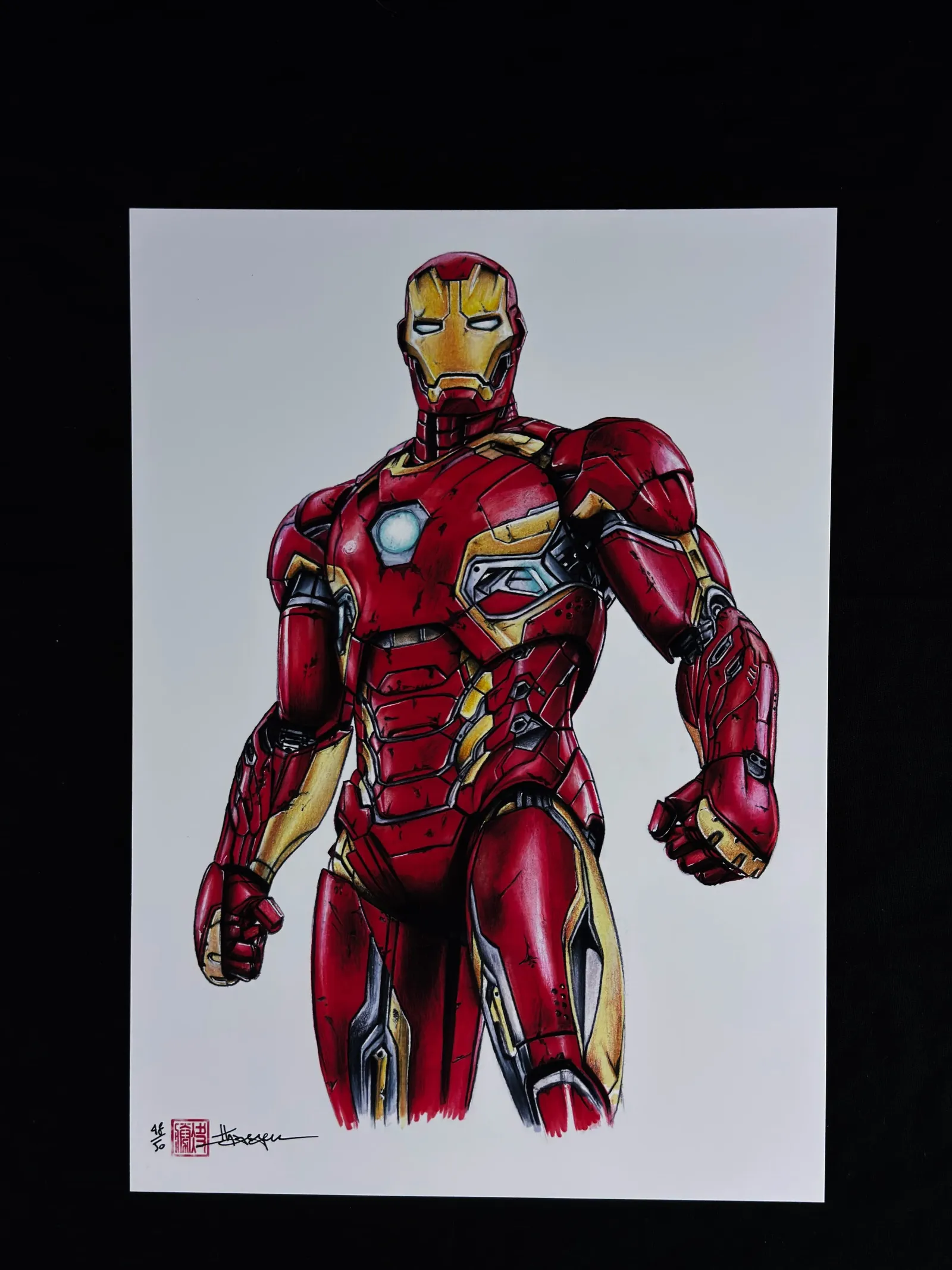 "Iron Man" ilustração autografada por Thang Nguyen (Supershinobi) – edição 48/50, Thang Nguyen