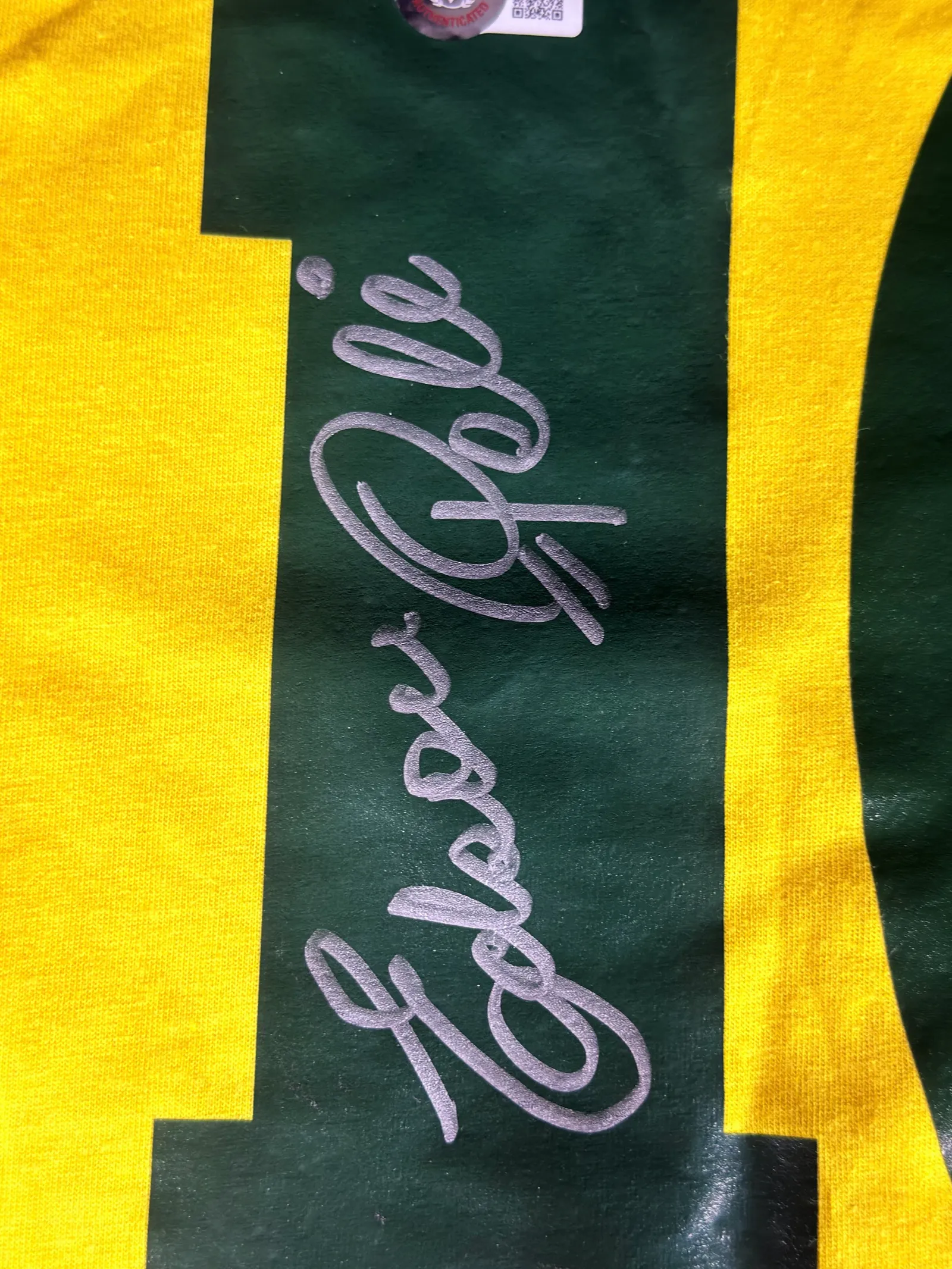 Pelé autógrafo – camisa amarela da Seleção Brasileira, Pelé