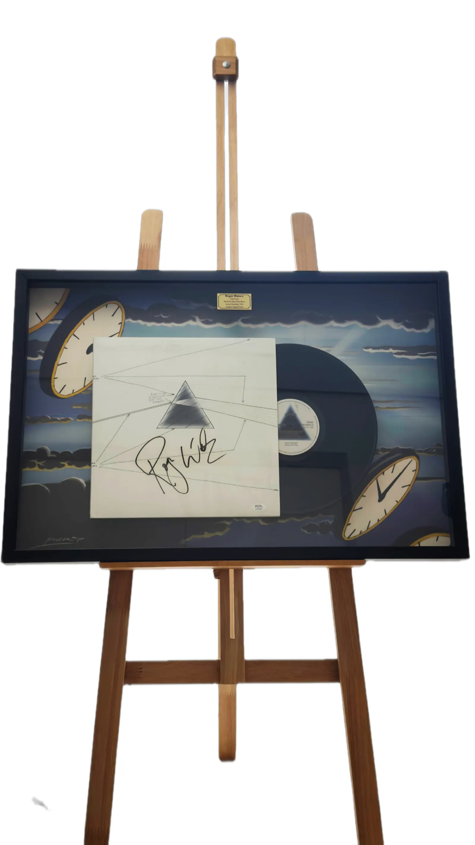 Roger Waters autógrafo – Vinil The Dark Side of the Moon Live at Wembley 1974, Roger Waters