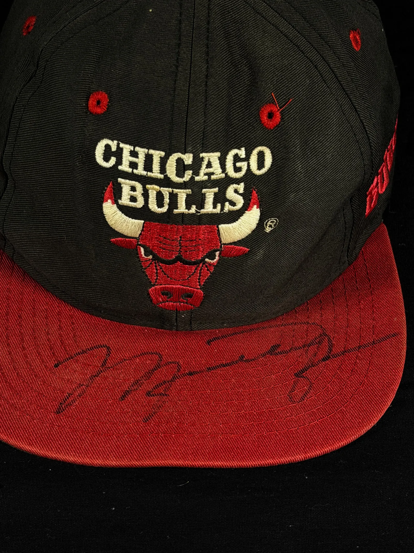 Michael Jordan autógrafo – boné "Chicago Bulls", Michael Jordan