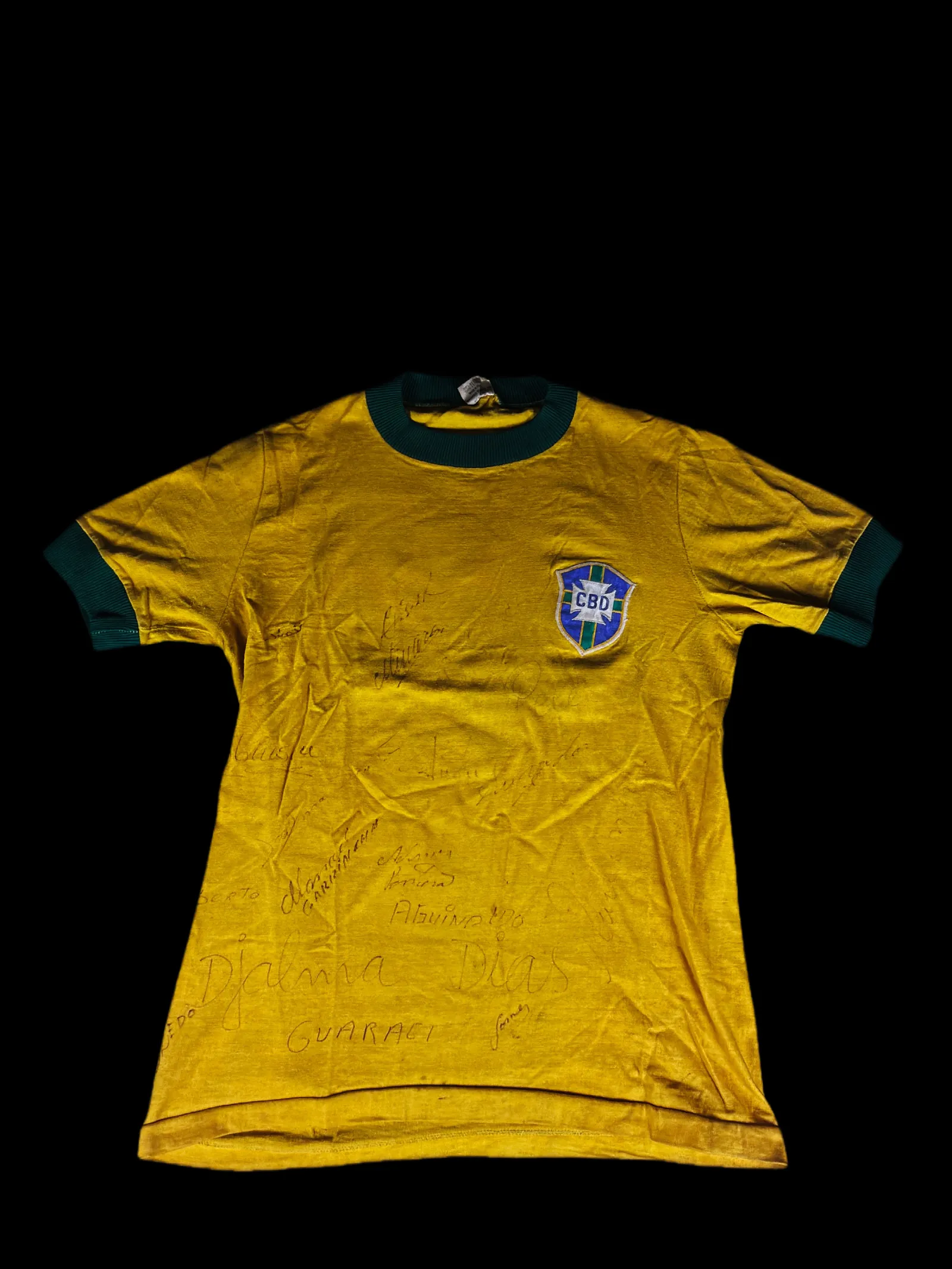 Pelé autógrafo – camisa retrô da Seleção Brasileira, Pelé