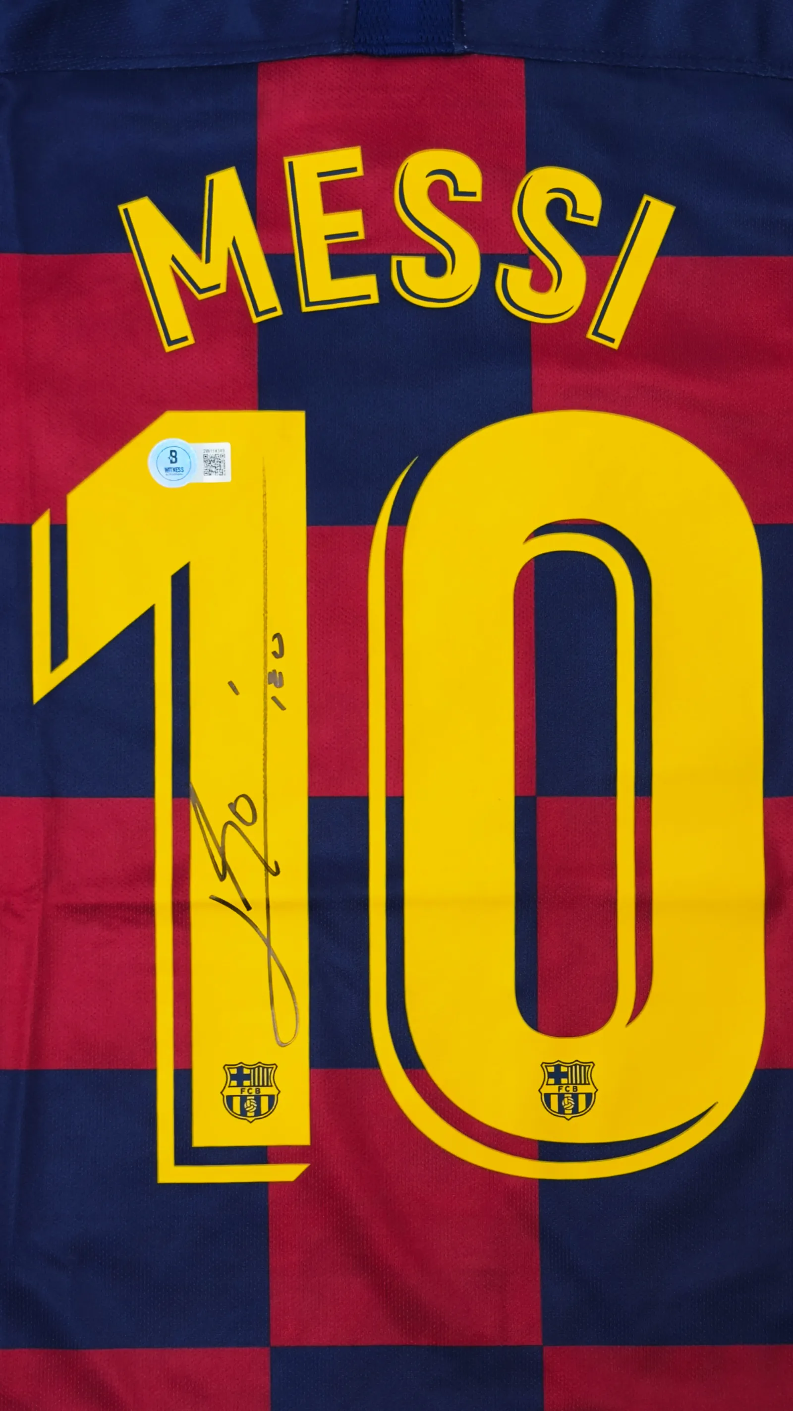 Lionel Messi autógrafo – Camisa Barcelona, Lionel Messi