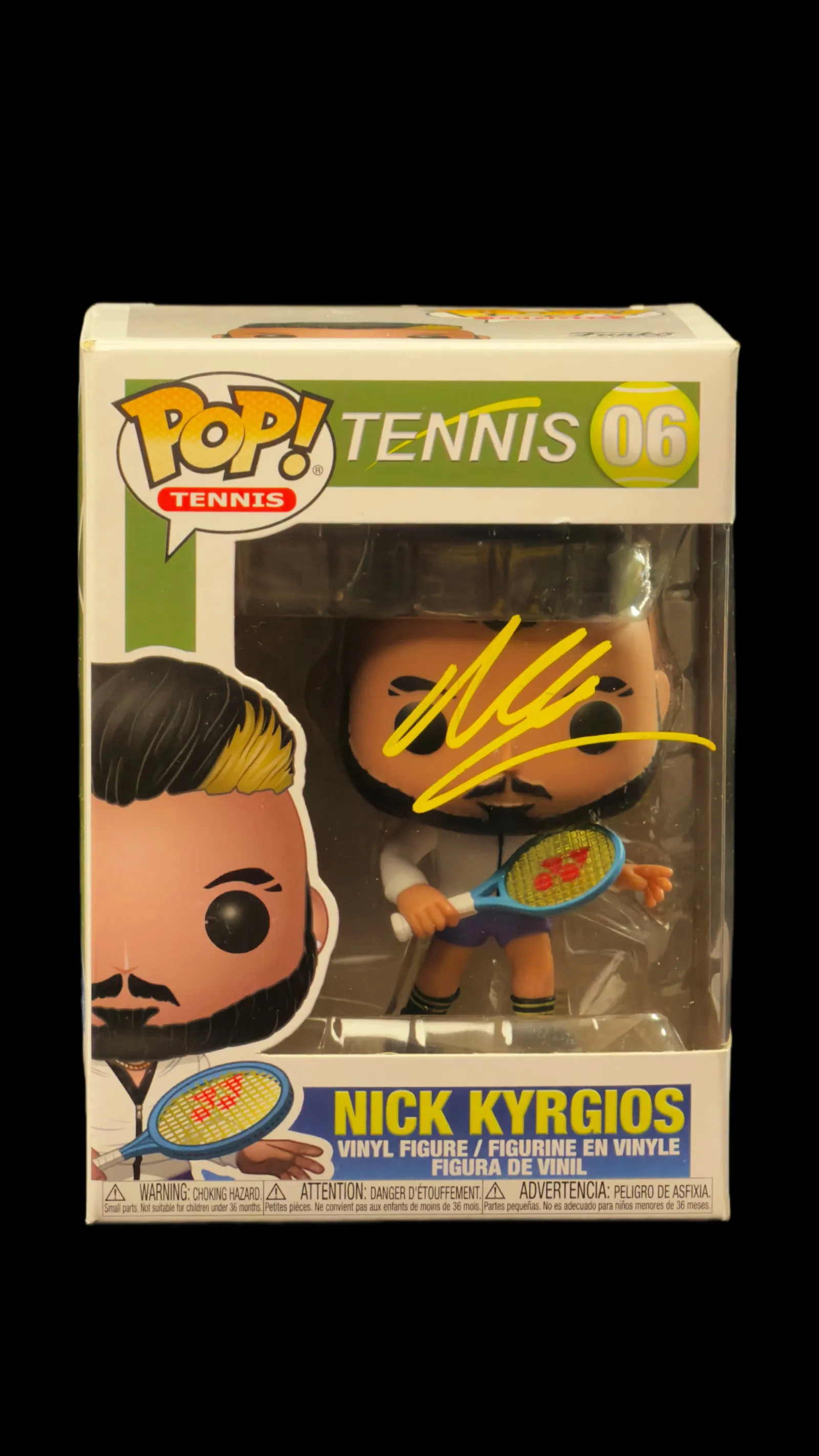 Nick Kyrgios autógrafo – Funko Pop Tennis, Nick Kyrgios