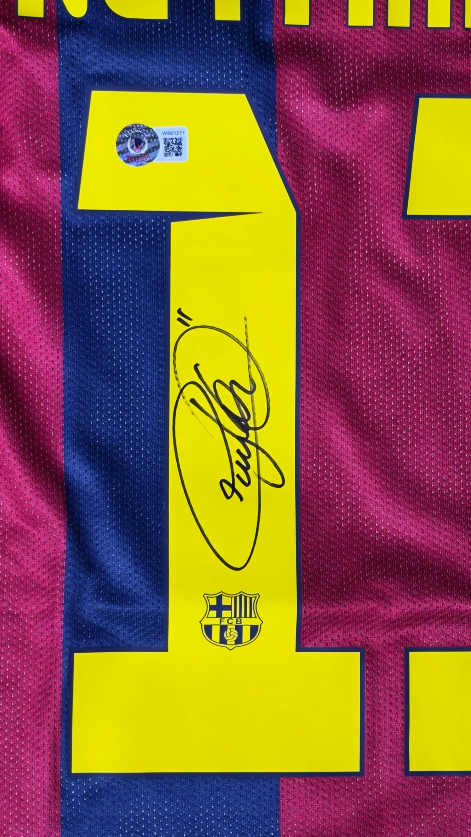 Neymar Jr autógrafo – camisa do Barcelona final da Champions League 2015, Neymar Jr