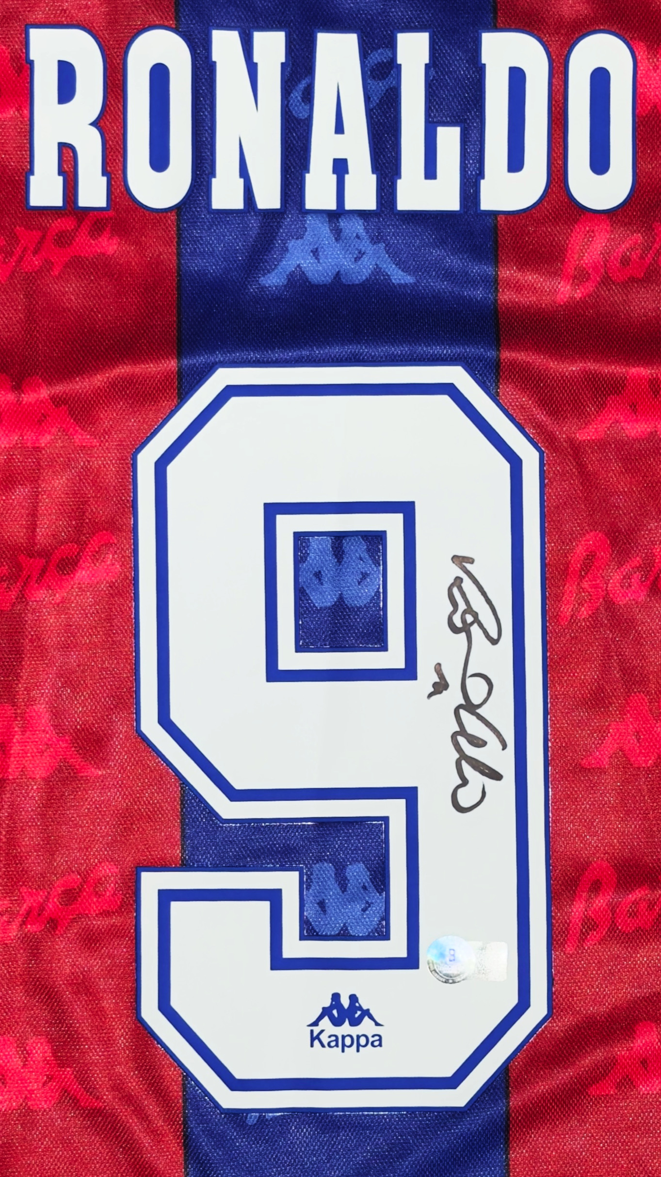 Ronaldo Fenômeno autógrafo – Camisa Barcelona, Ronaldo Fenômeno