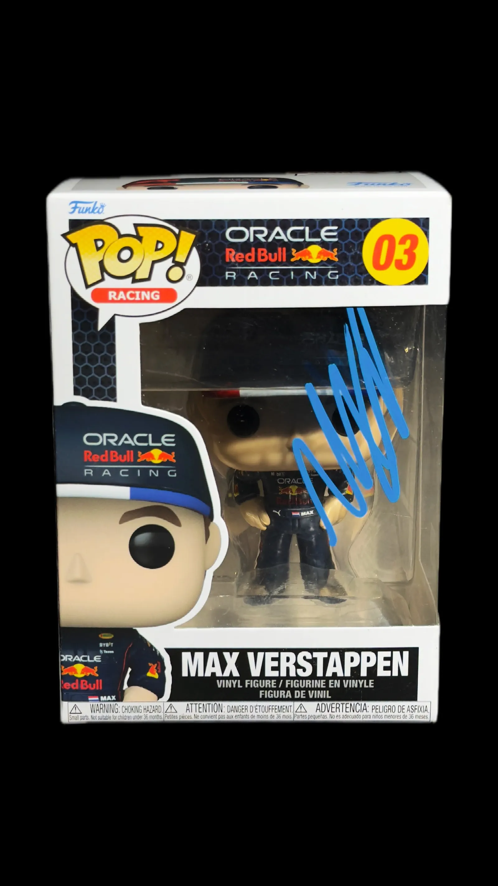 Max Verstappen autógrafo – Funko Pop!, Max Verstappen