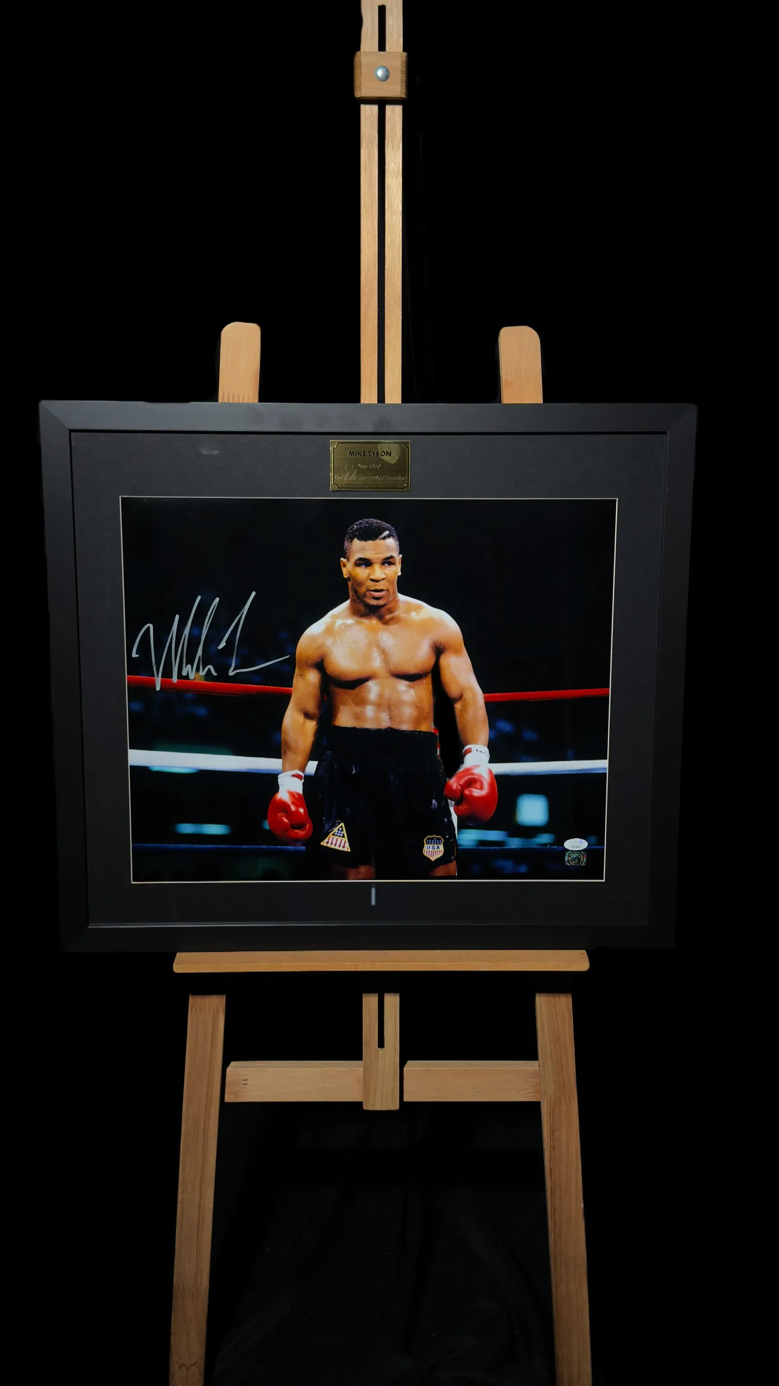 Mike Tyson autógrafo – fotografia emoldurada, Mike Tyson