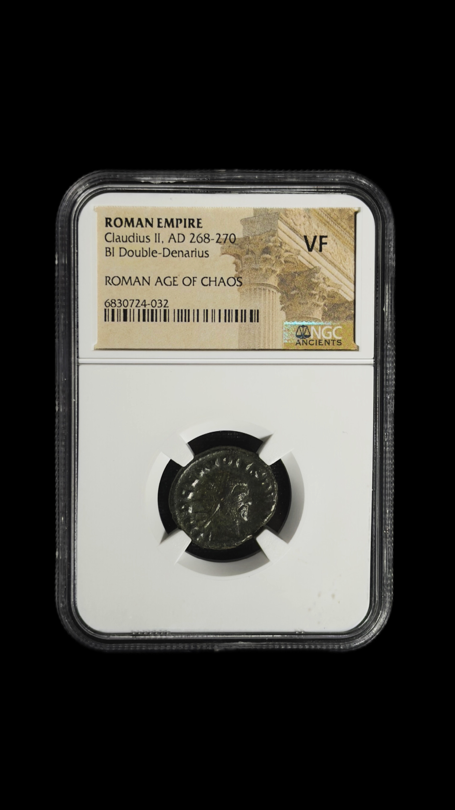 Claudius II – moeda do Império Romano 268–270 d.C.