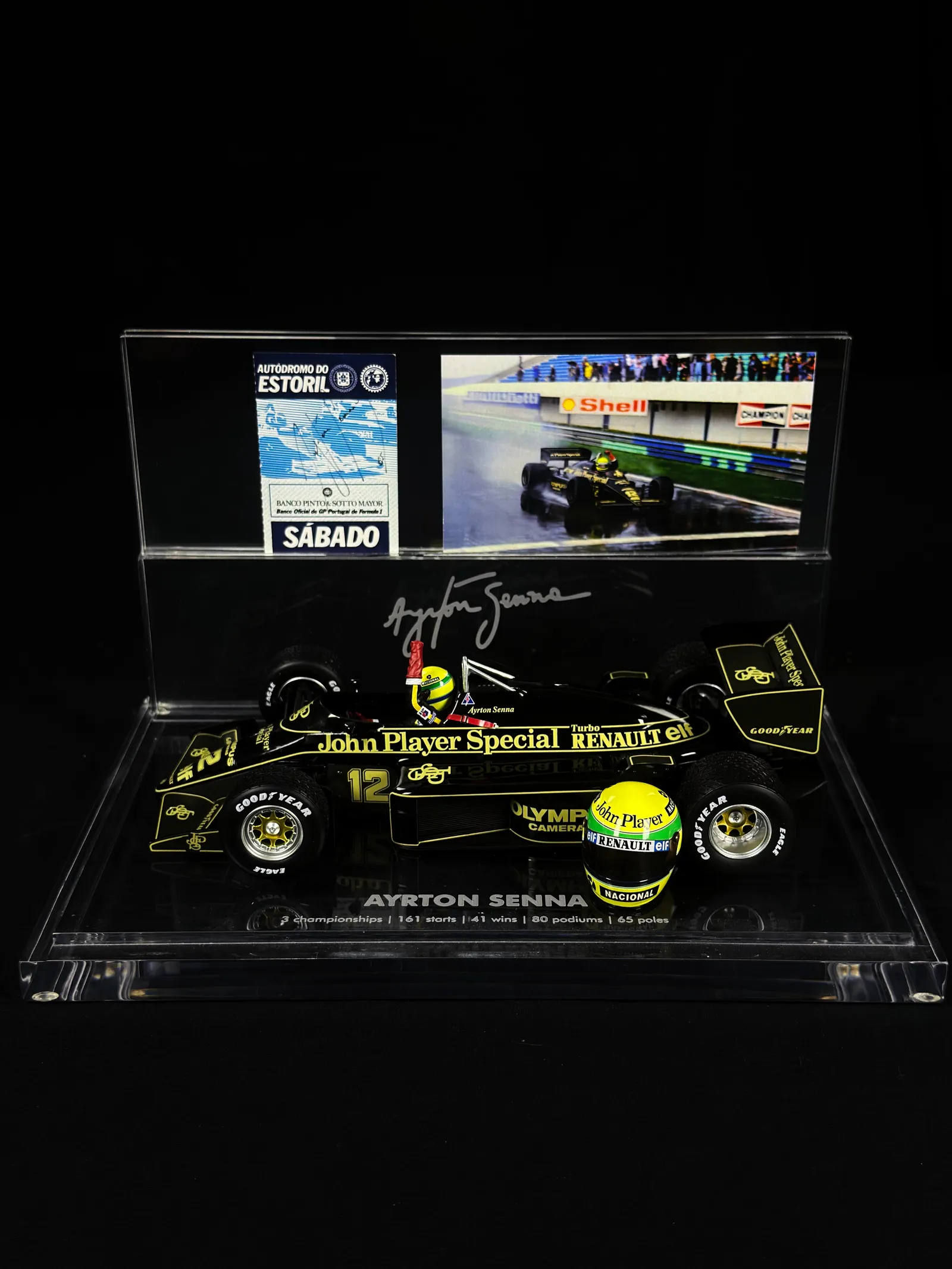 Ayrton Senna autógrafo – passe oficial do GP de Portugal, Ayrton Senna
