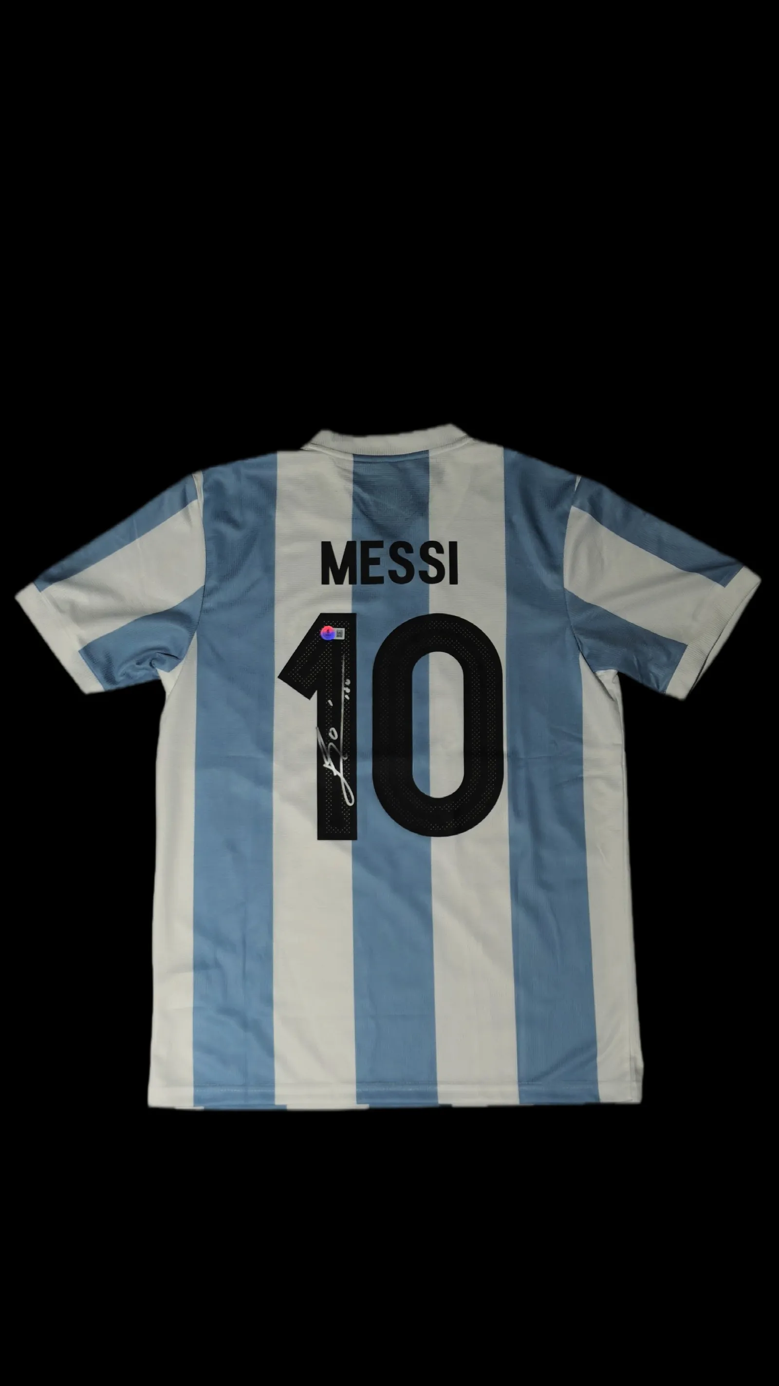 Lionel Messi autógrafo – camisa Argentina 50 anos, Lionel Messi