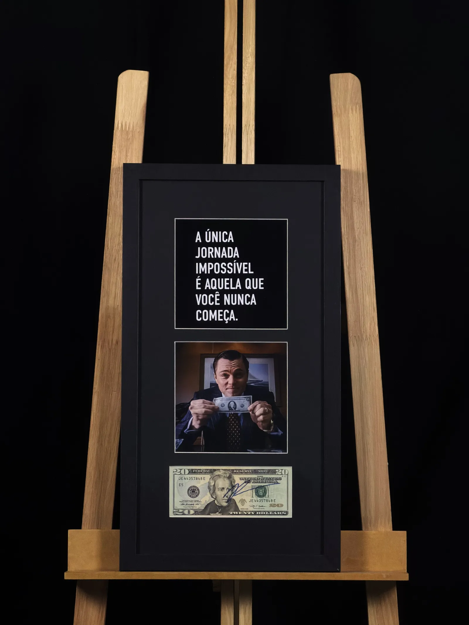 Jordan Belfort autógrafo – nota emoldurada de 20 dólares, Jordan Belfort