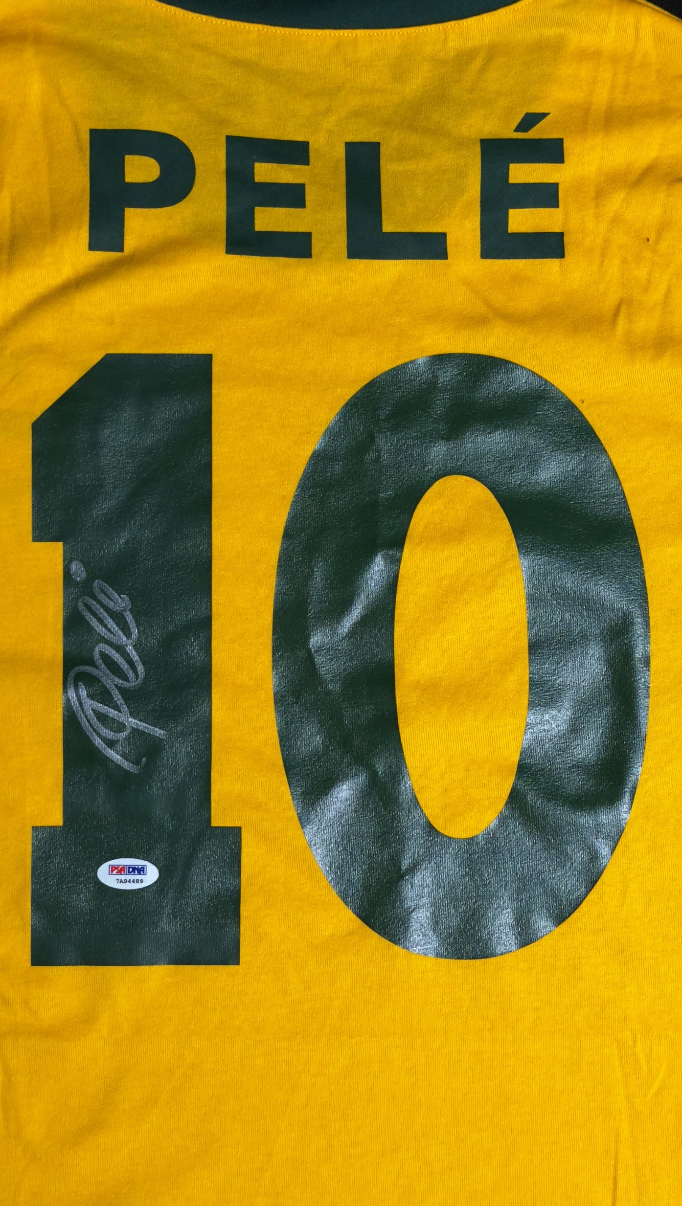 Pelé autógrafo – camisa Brasil retrô, Pelé