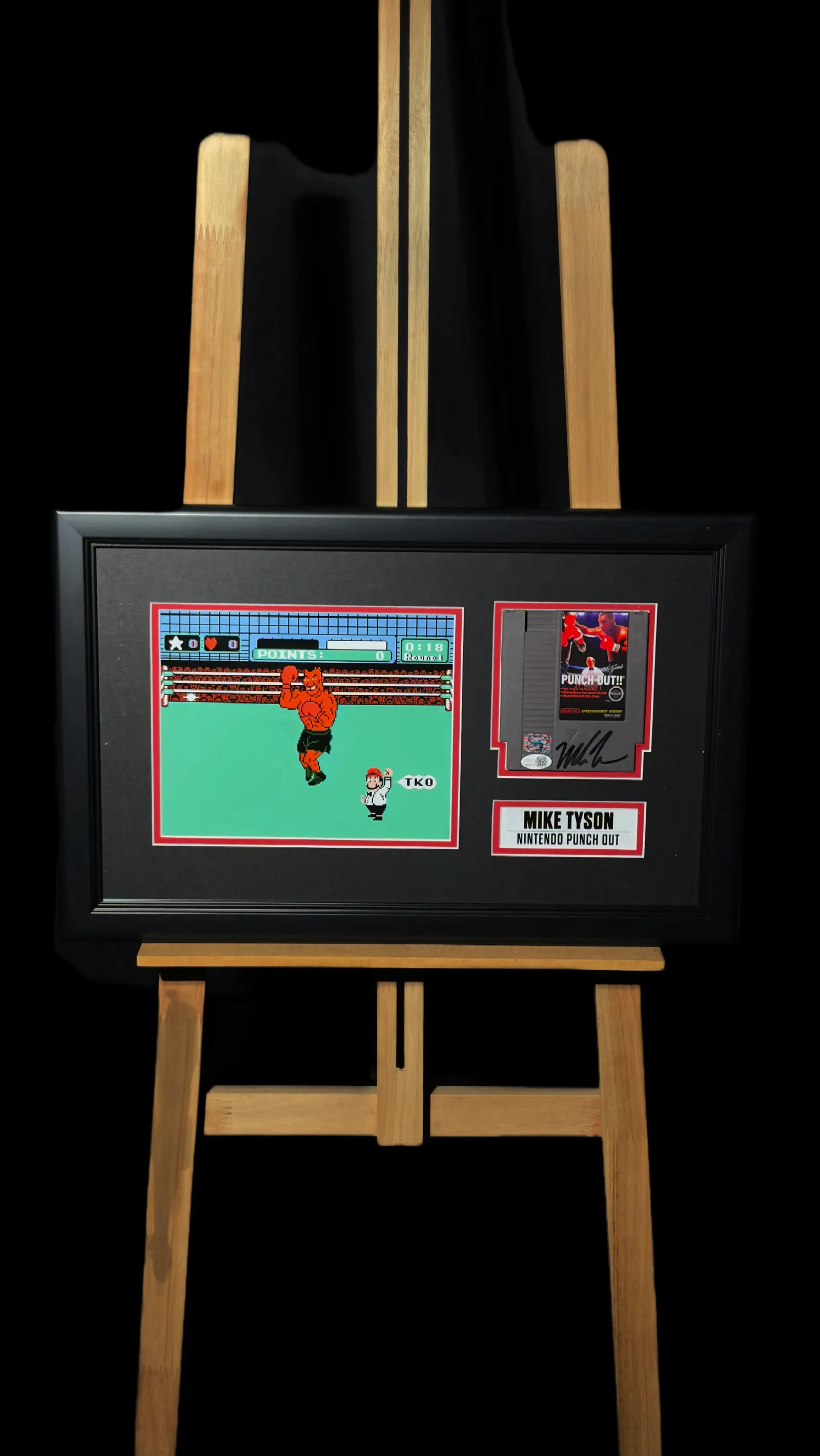 Mike Tyson autógrafo – cartucho Nintendo Punch-Out!!, Mike Tyson