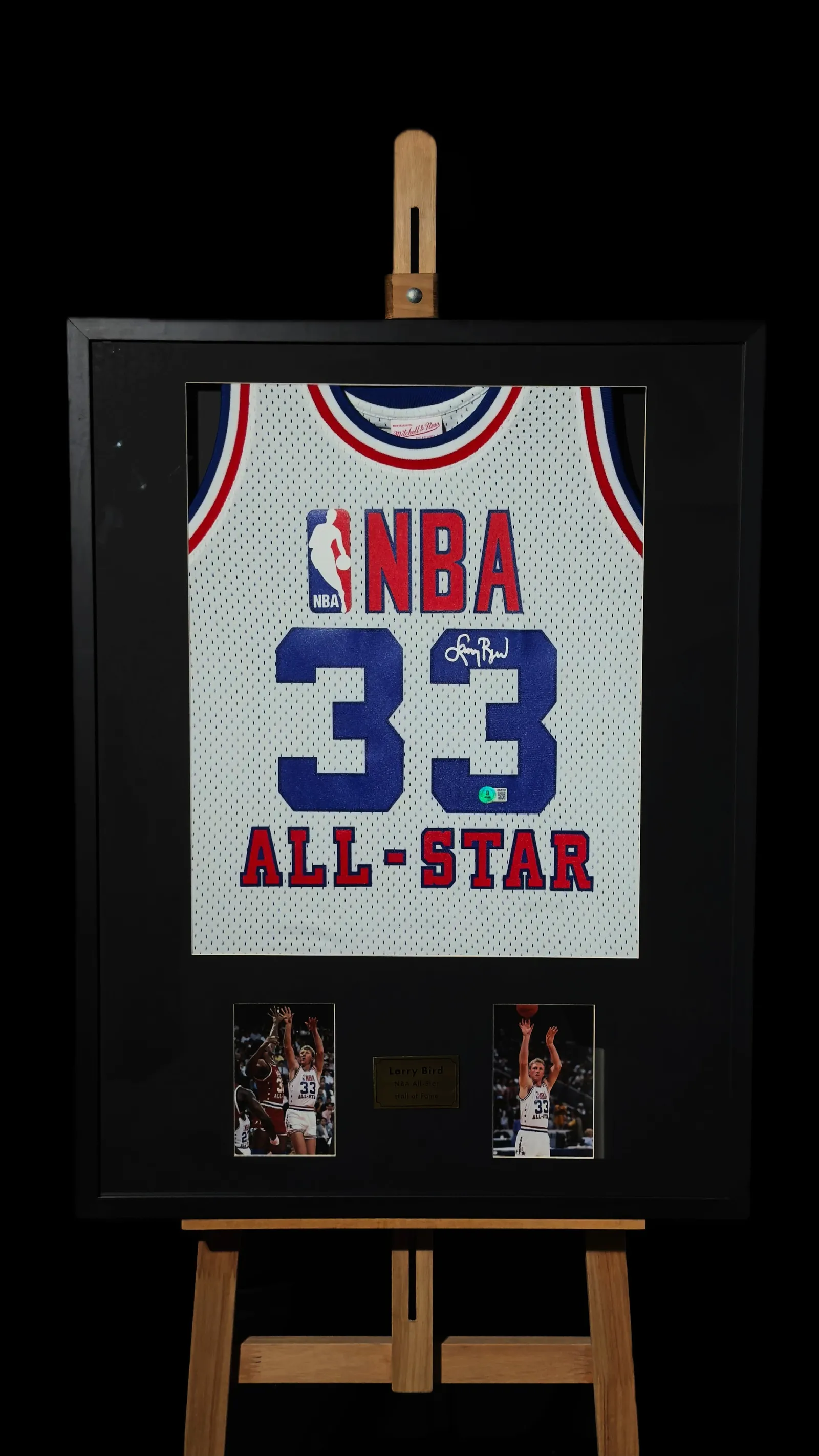 Larry Bird autógrafo – jersey All-Star 33, Larry Bird