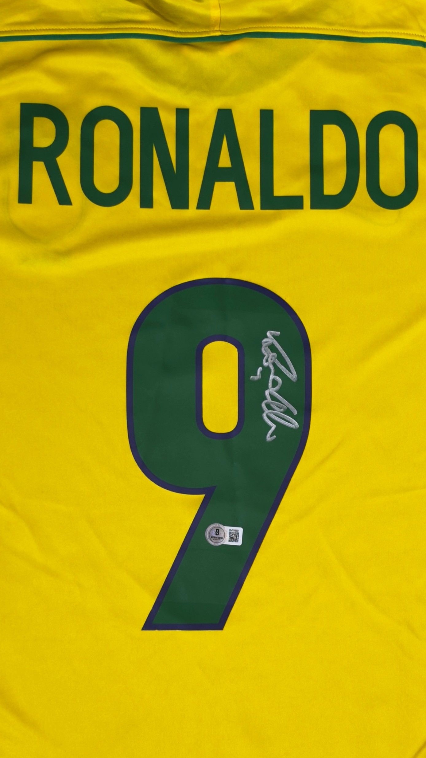 Ronaldo Fenômeno autógrafo – camisa Brasil 1998, Ronaldo Fenômeno