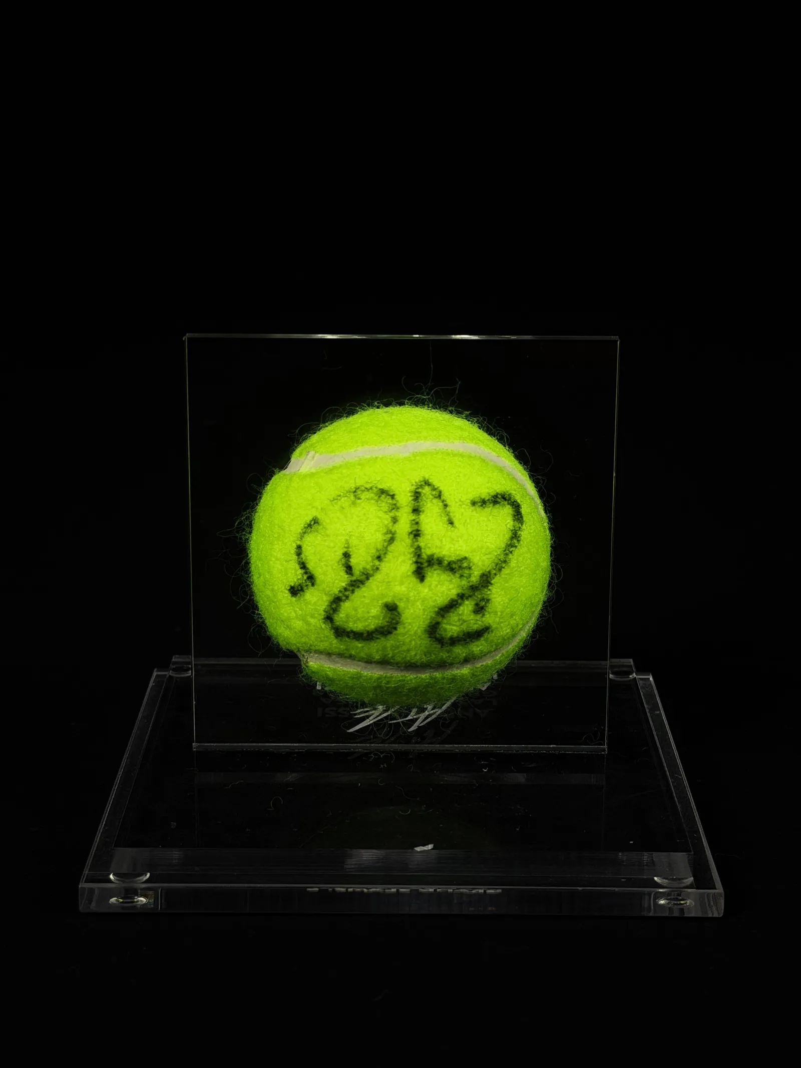 Roger Federer autógrafo – bola de tênis, Roger Federer