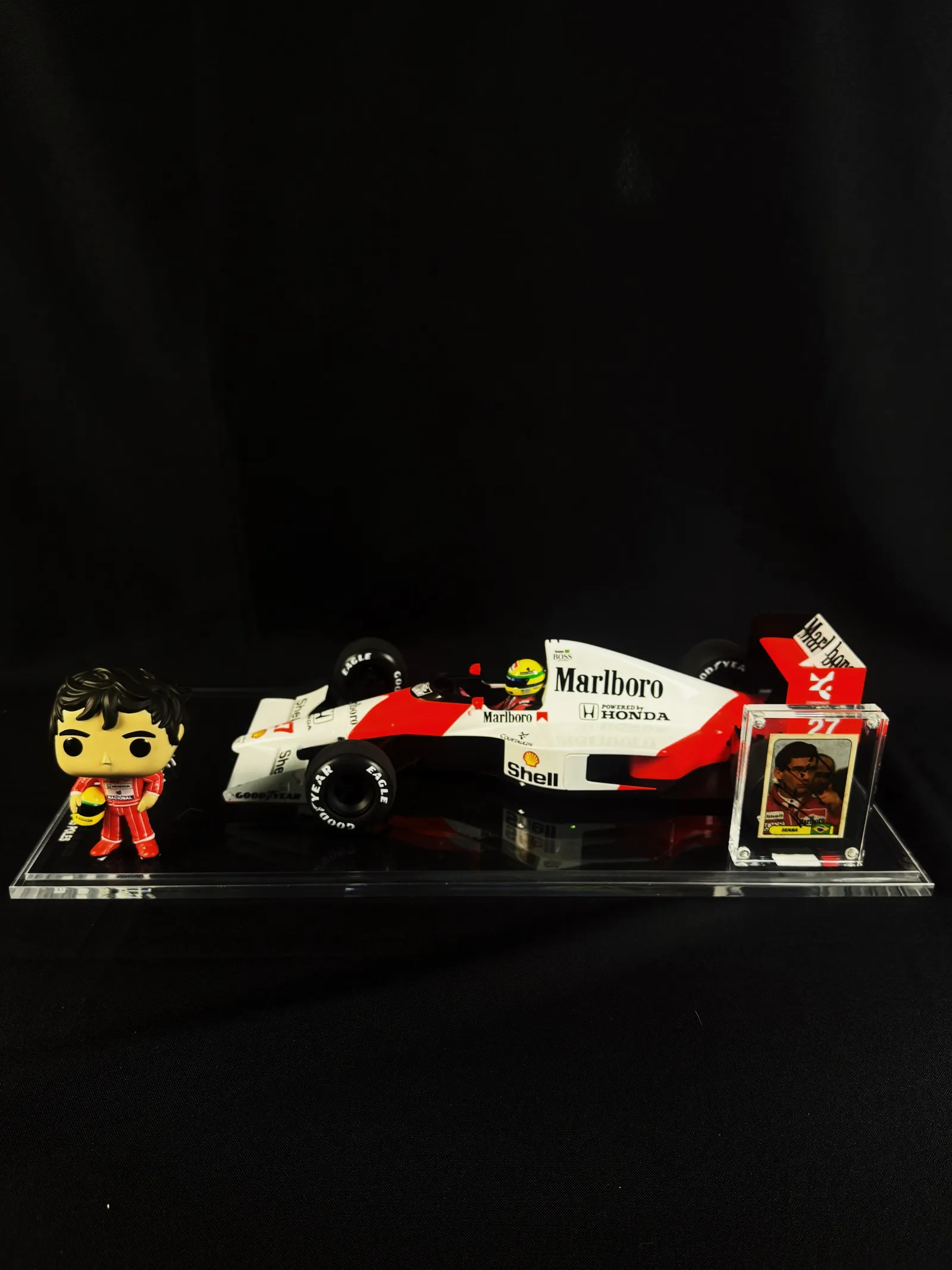 Ayrton Senna autógrafo – card, Ayrton Senna