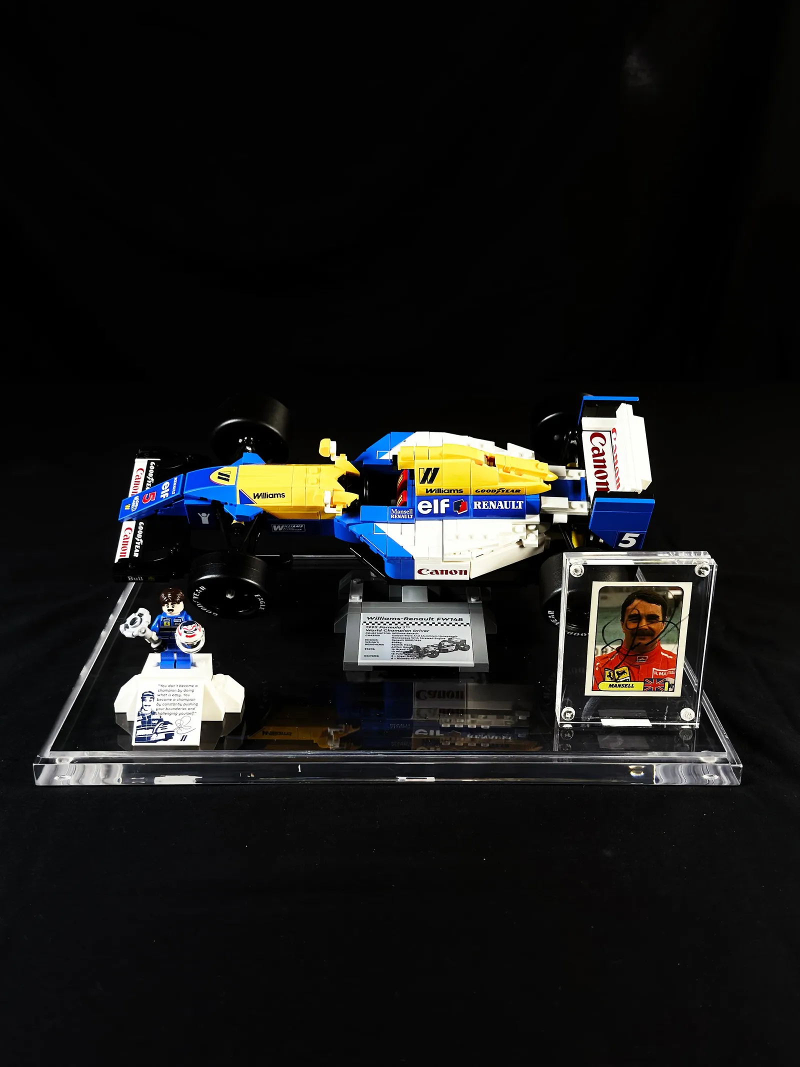 Nigel Mansell autógrafo – card, Nigel Mansell