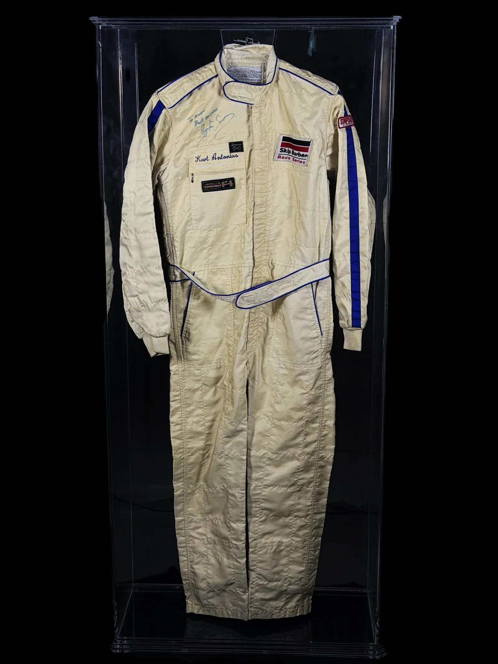 Ayrton Senna autógrafo – macacão Honda Racing Team, Ayrton Senna