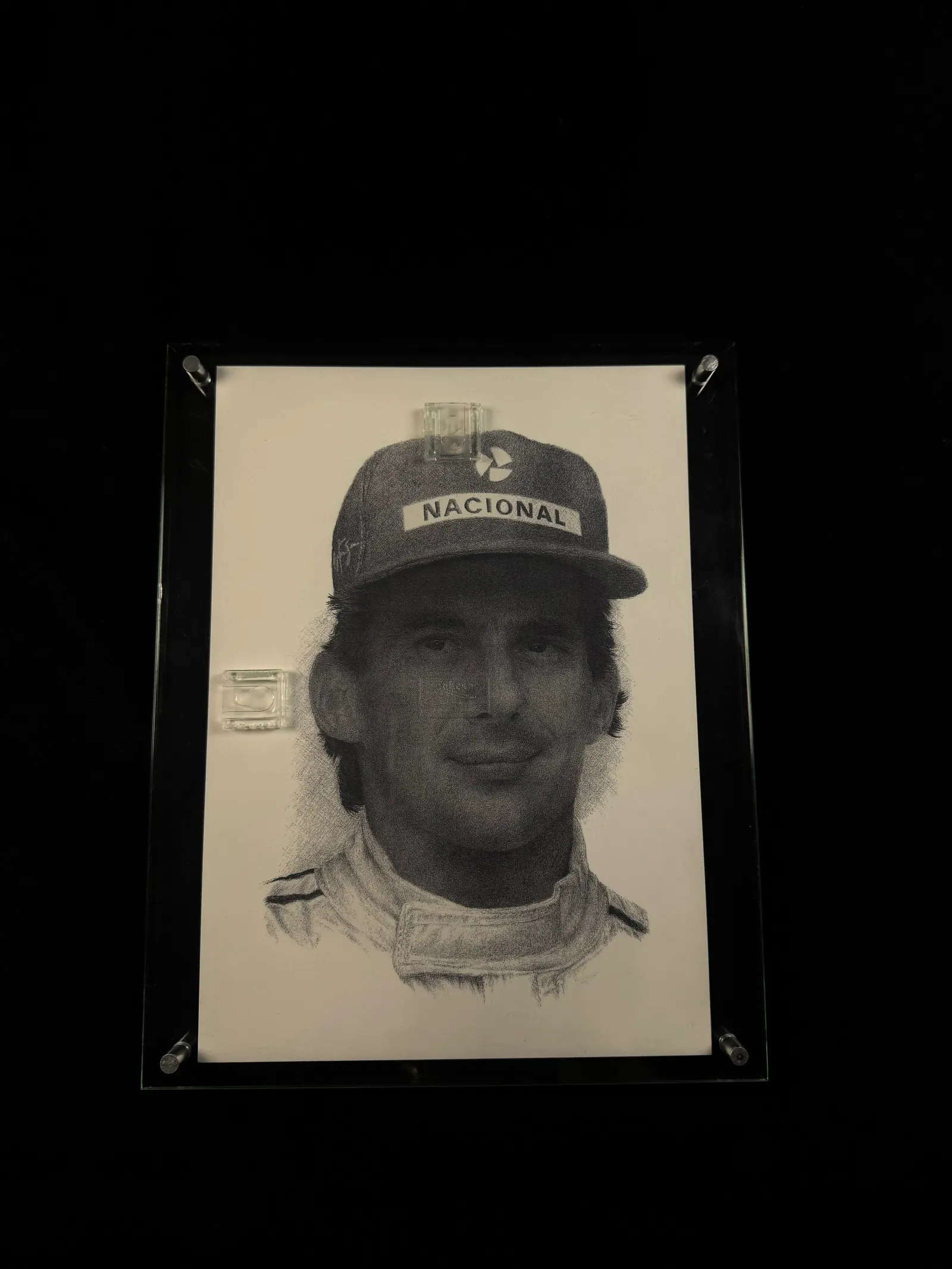 Ayrton Senna autógrafo – desenho realista, Ayrton Senna