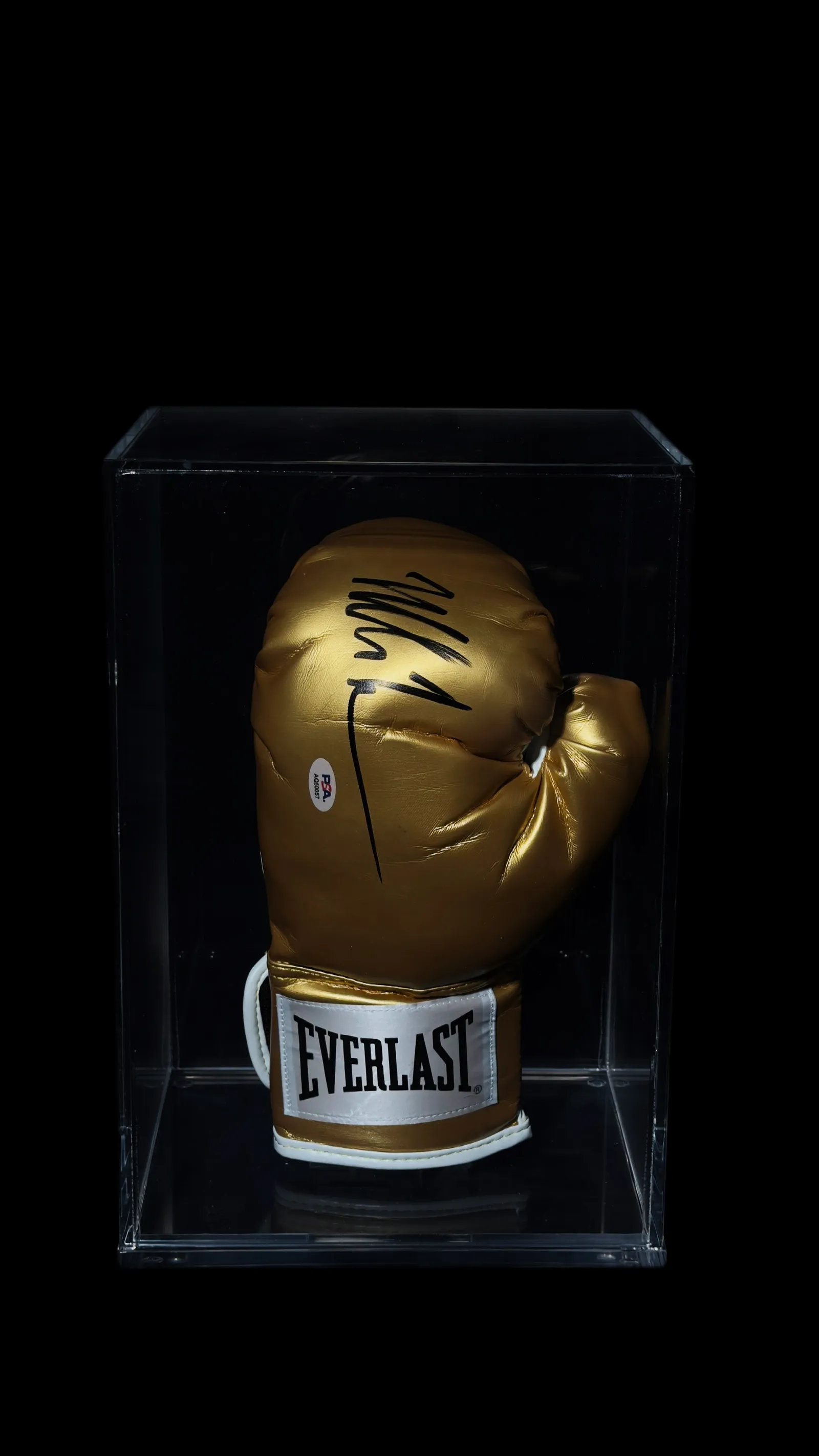 Mike Tyson autógrafo – luva Everlast Gold, Mike Tyson