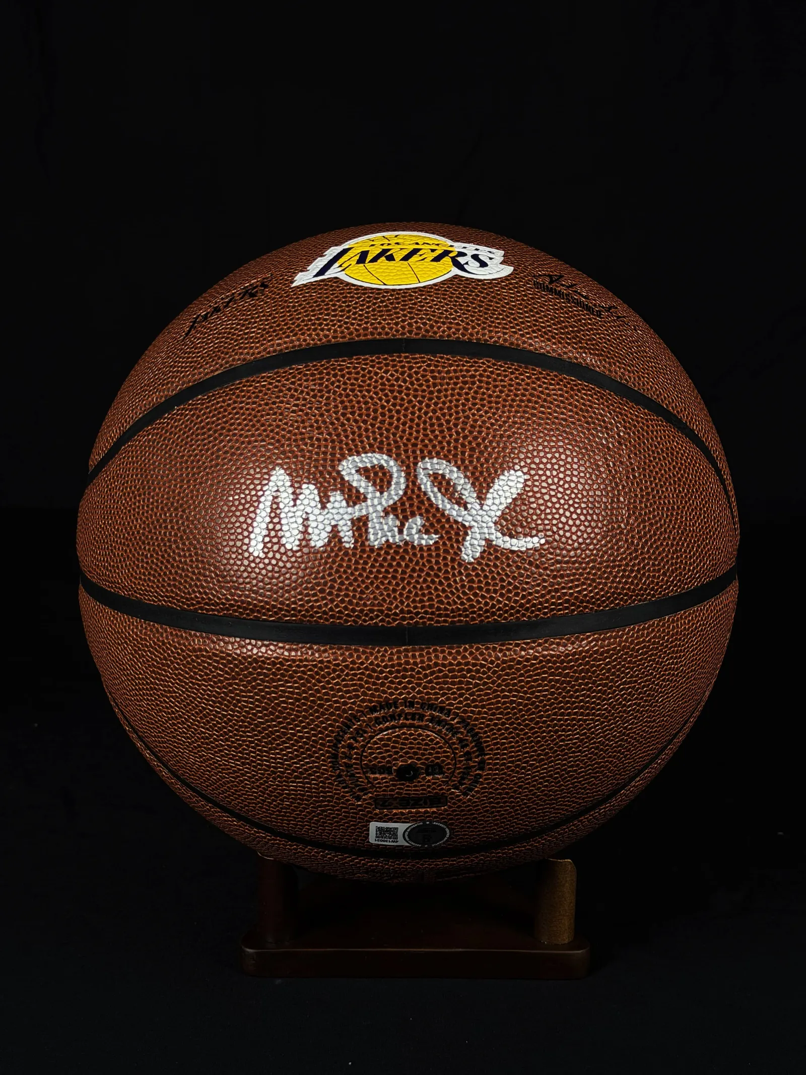 Magic Johnson autógrafo – bola de basquetebol, Magic Johnson
