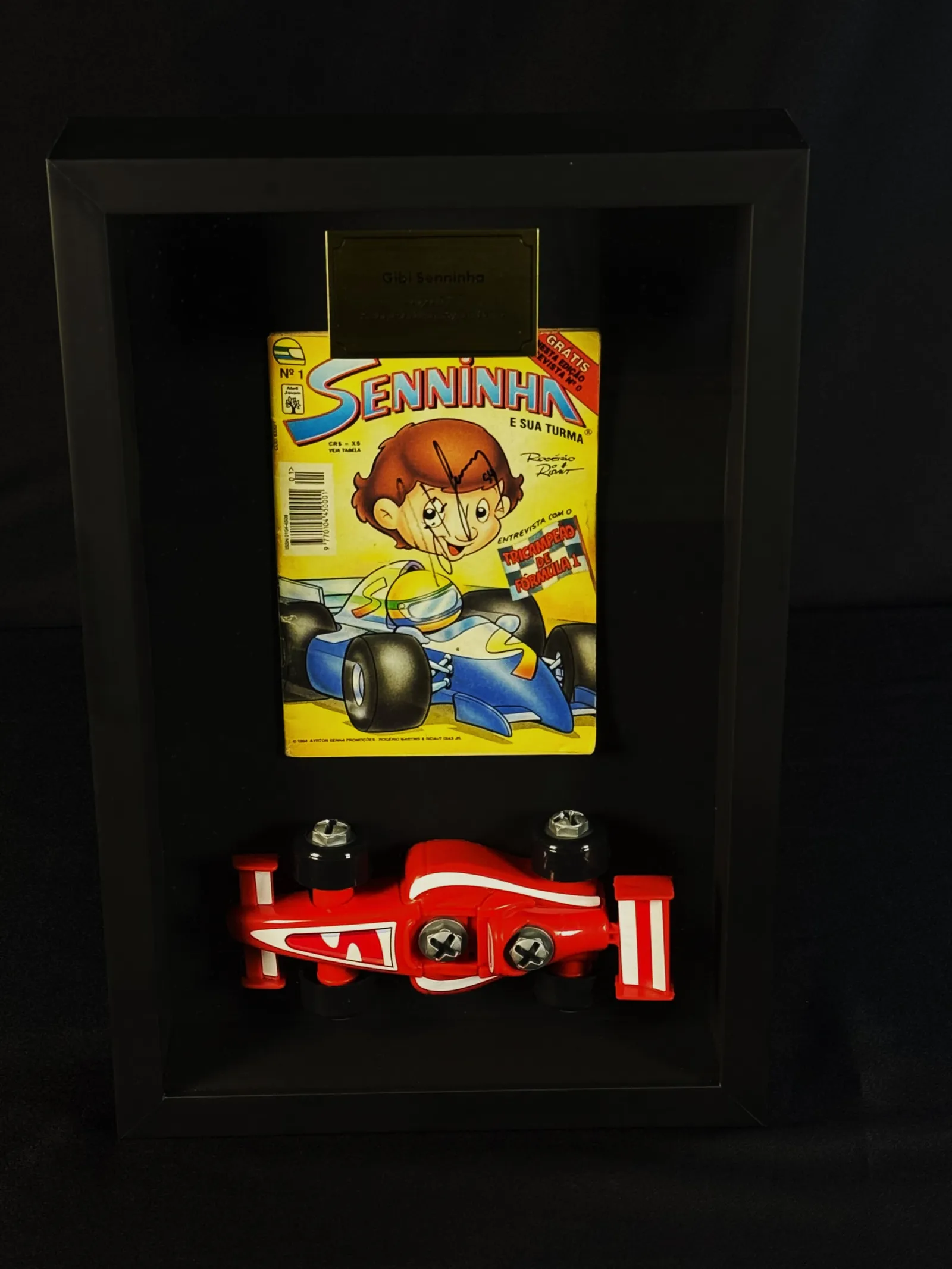 Gibi Senninha autografado por Ayrton Senna – edição 01, Ayrton Senna