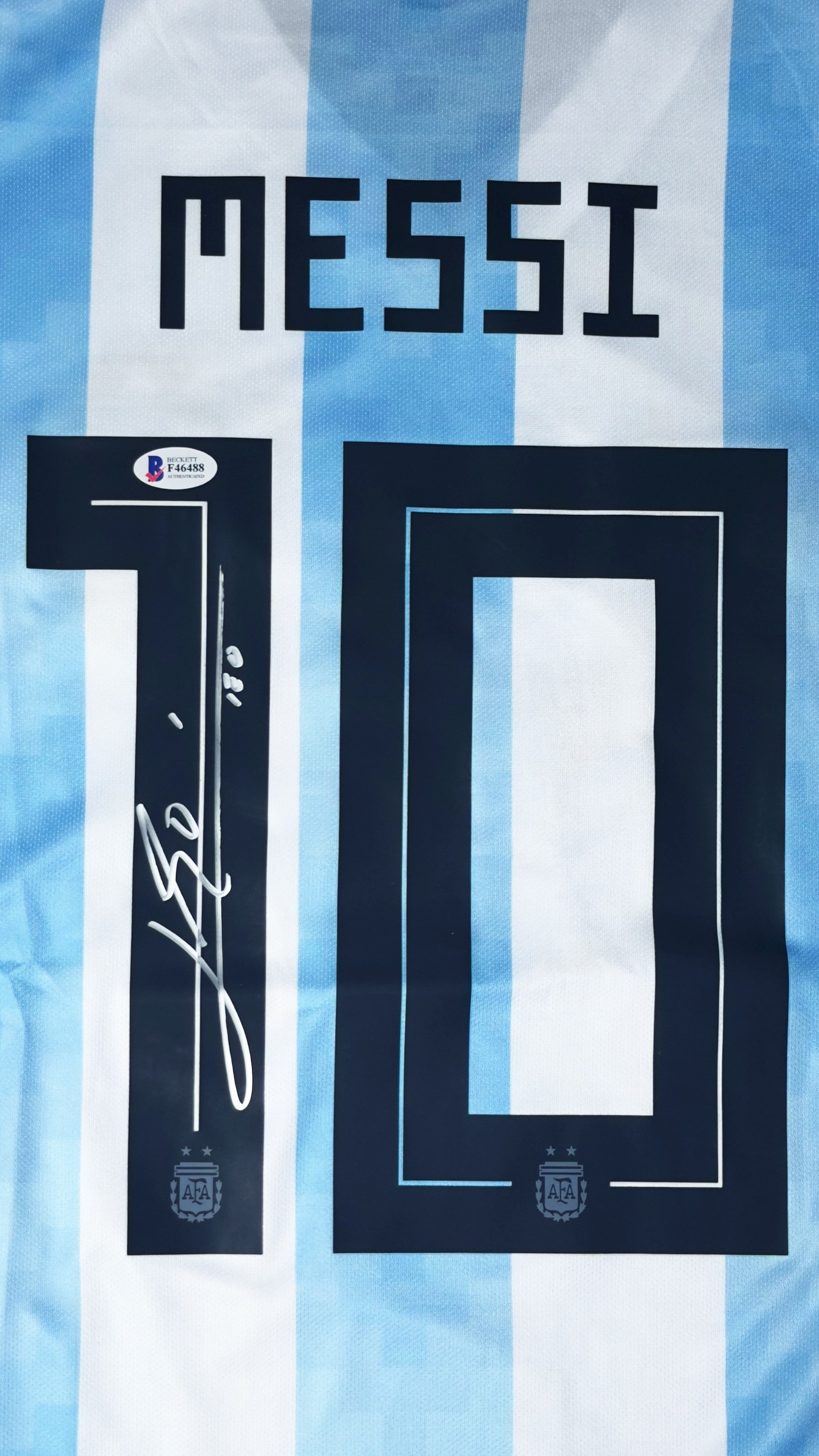 Lionel Messi autógrafo – camisa Argentina, Lionel Messi