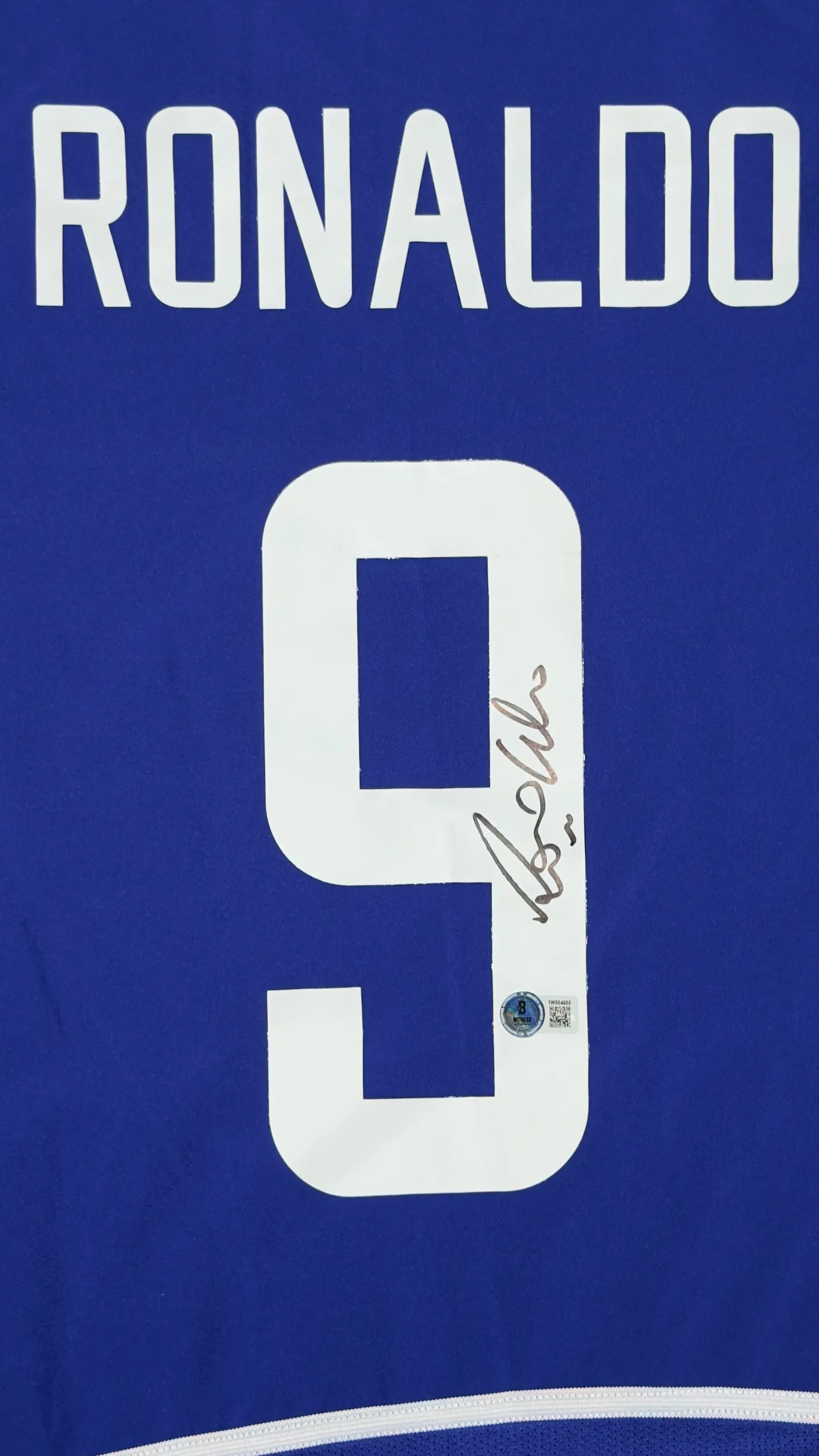 Ronaldo Fenômeno autógrafo – Camisa Brasil Azul, Ronaldo Fenômeno