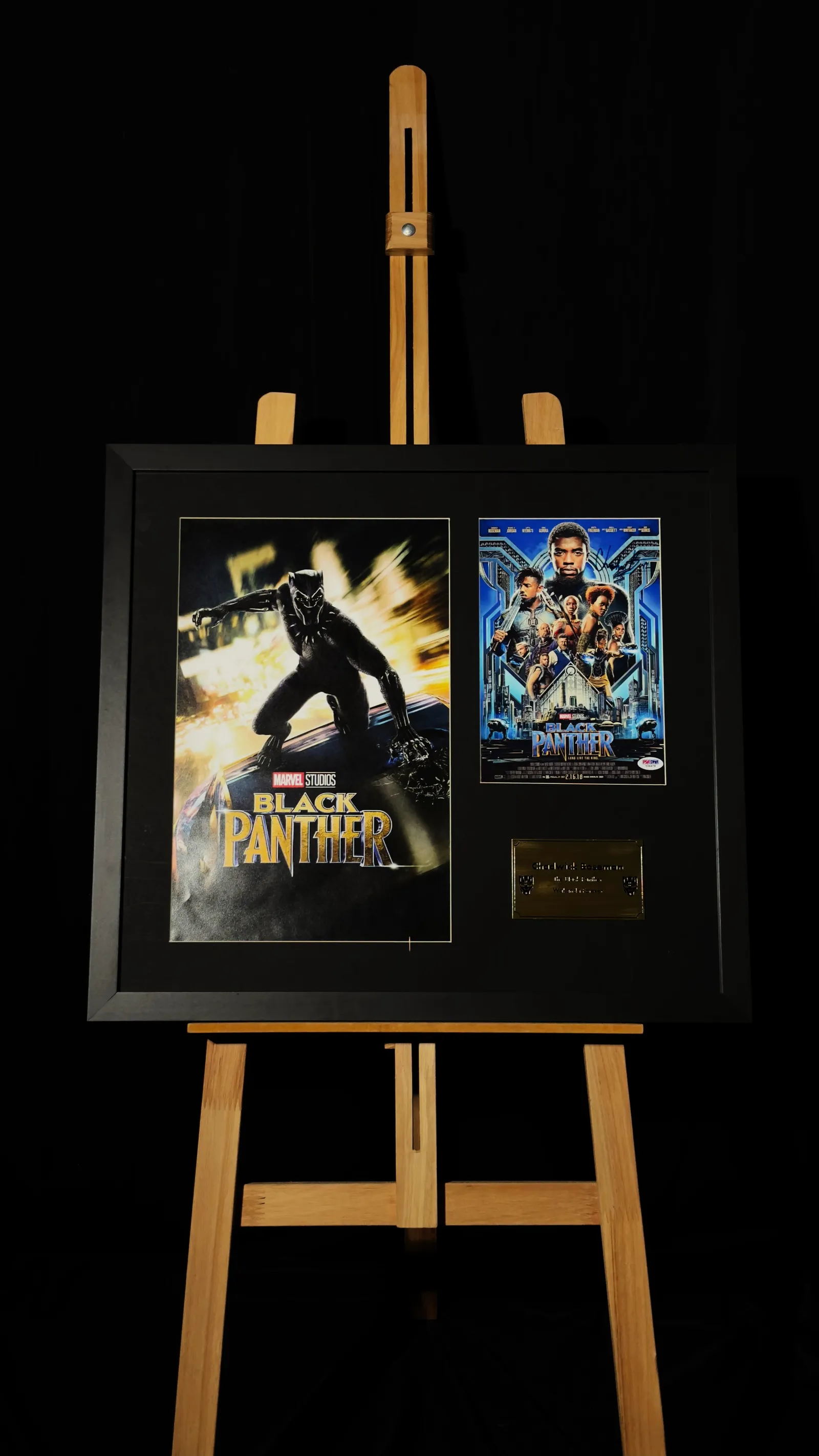 Chadwick Boseman autógrafo – Black Panther poster, Chadwick Boseman