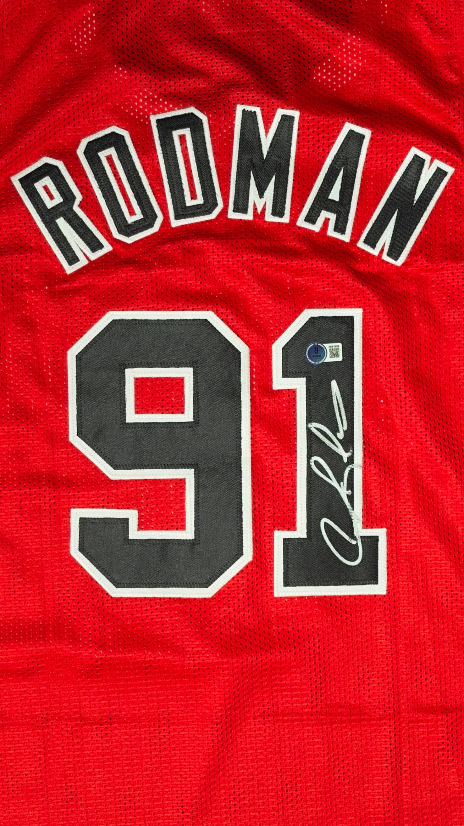 Dennis Rodman autógrafo – camisa Chicago Bulls, Dennis Rodman