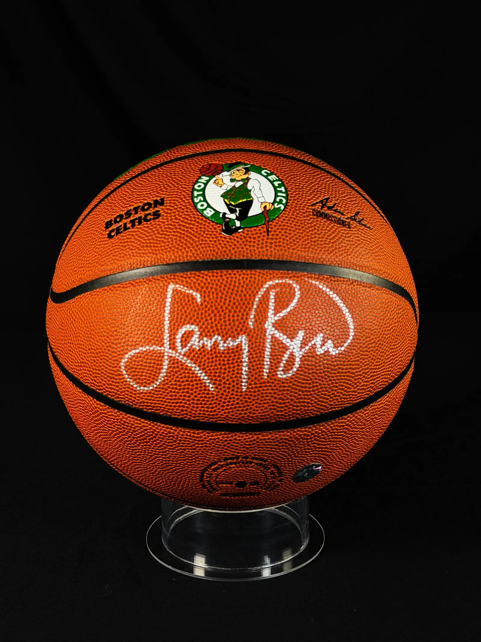Larry Bird autógrafo – bola de basquetebol, Larry Bird