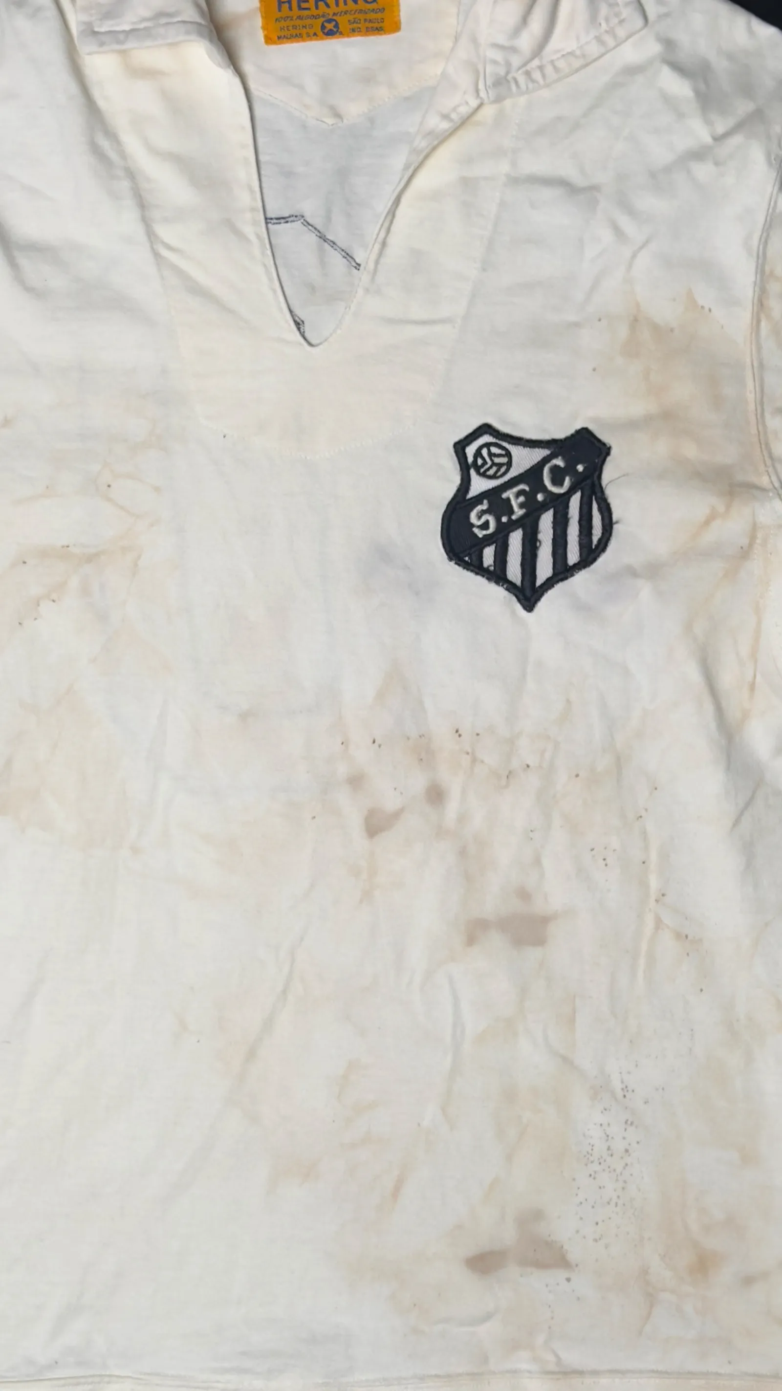Pelé – Camisa Santos 1969 usada em jogo, Pelé