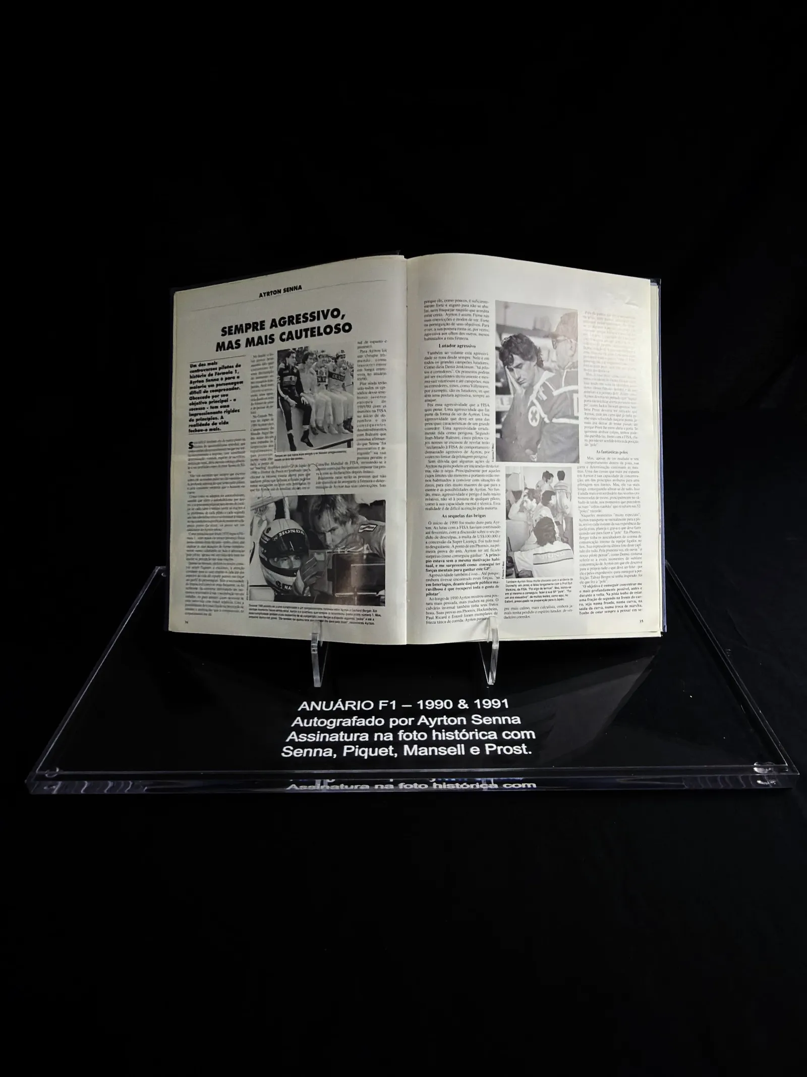 Ayrton Senna autógrafo – anuário, Ayrton Senna