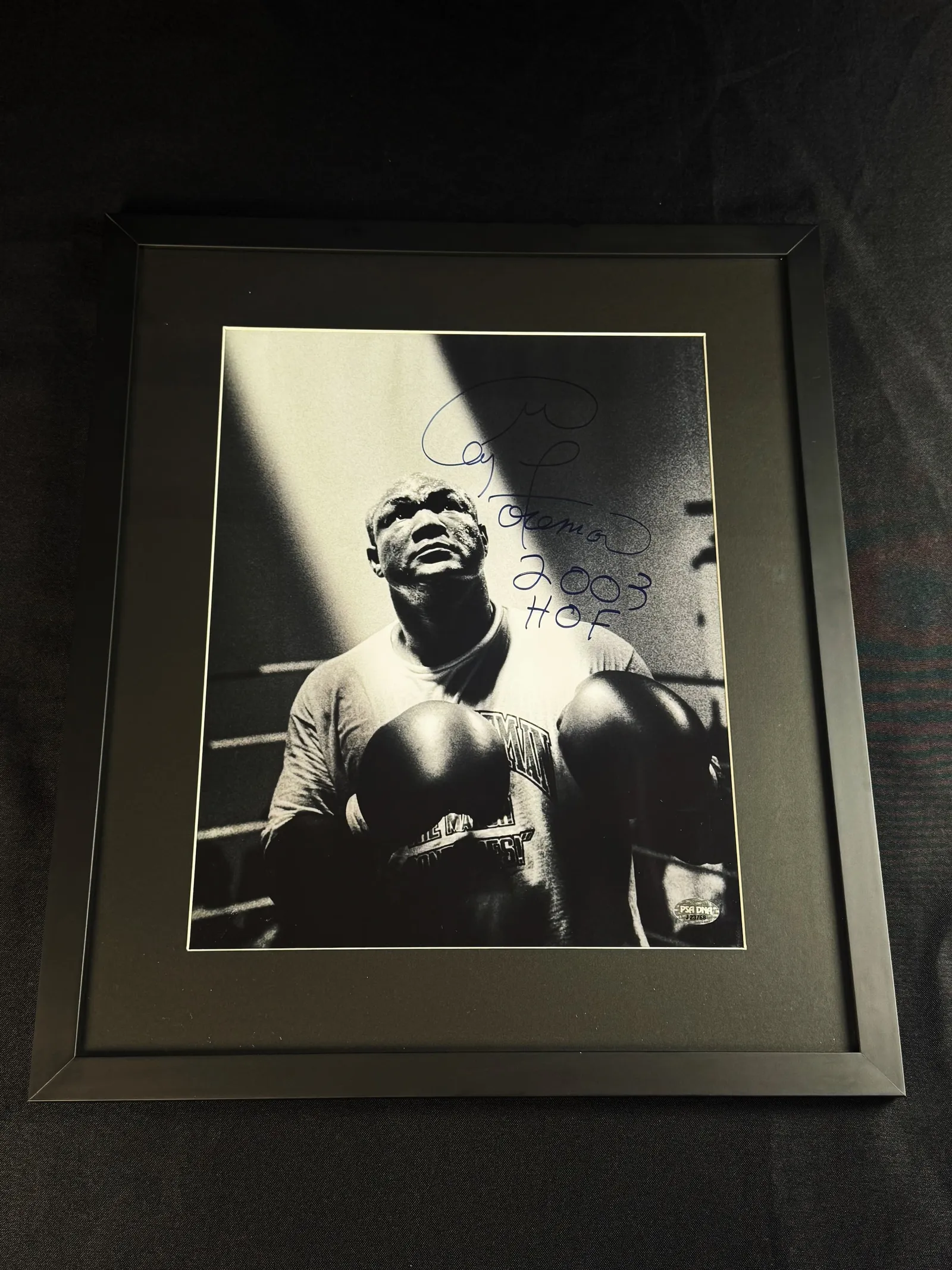 George Foreman autógrafo – quadro, George Foreman