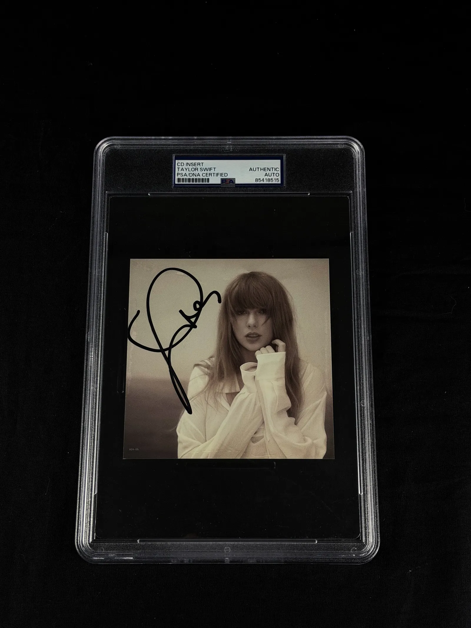 Taylor Swift – encarte de CD autografada, PSA Certified, Taylor Swift